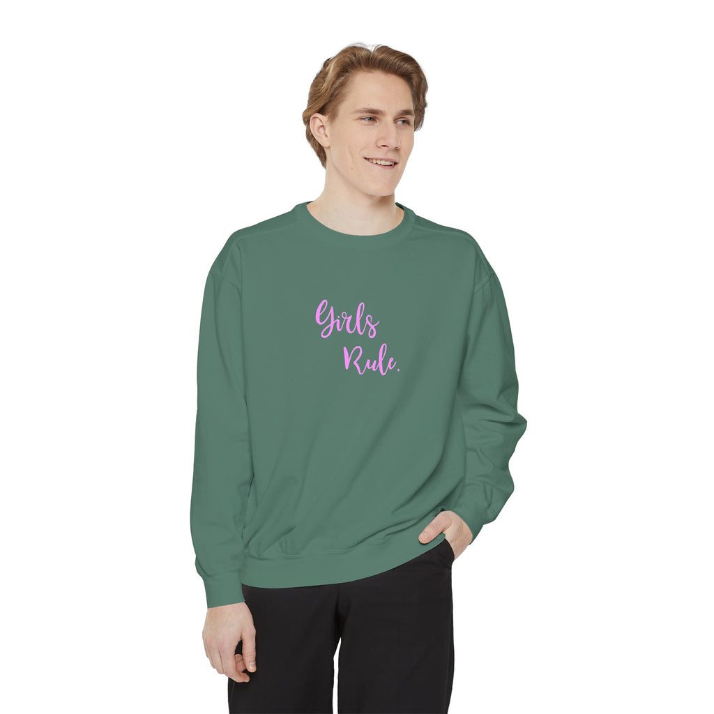 Girls Rule Cool Graphic Unisex Sweatshirt for Women and Girls