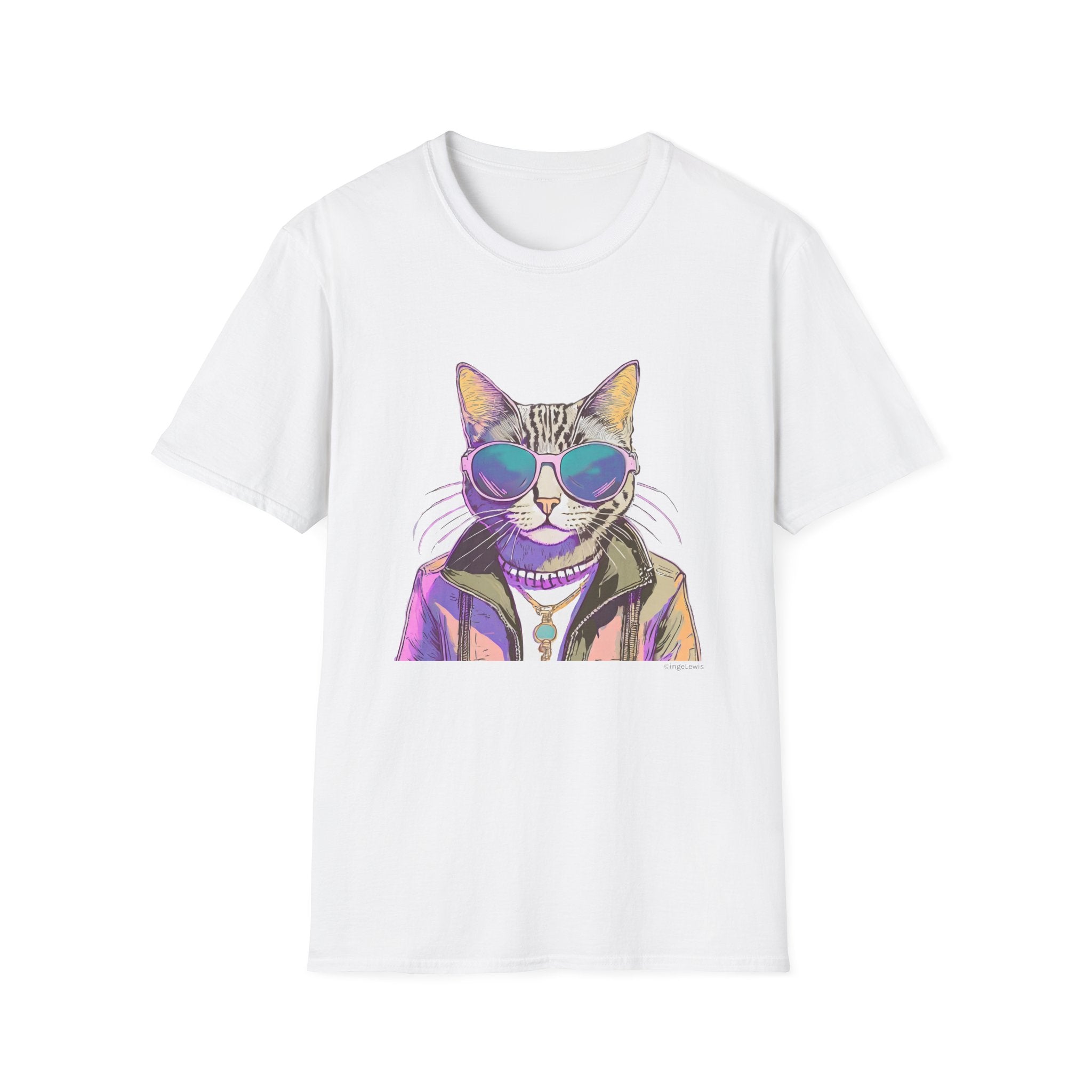 Cool Cat in Sunglasses Graphic Tee
