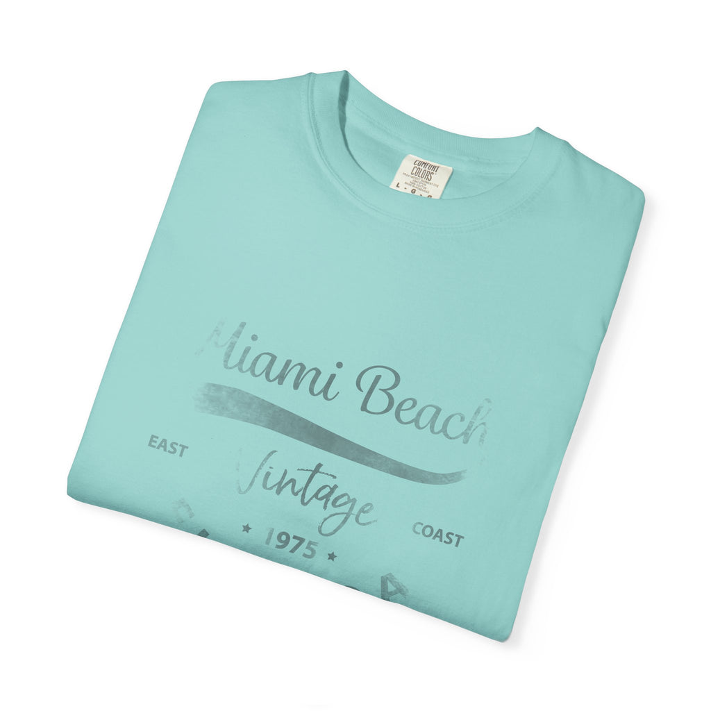 Miami Beach Florida Vintage Graphic Unisex Garment-Dyed T-shirt