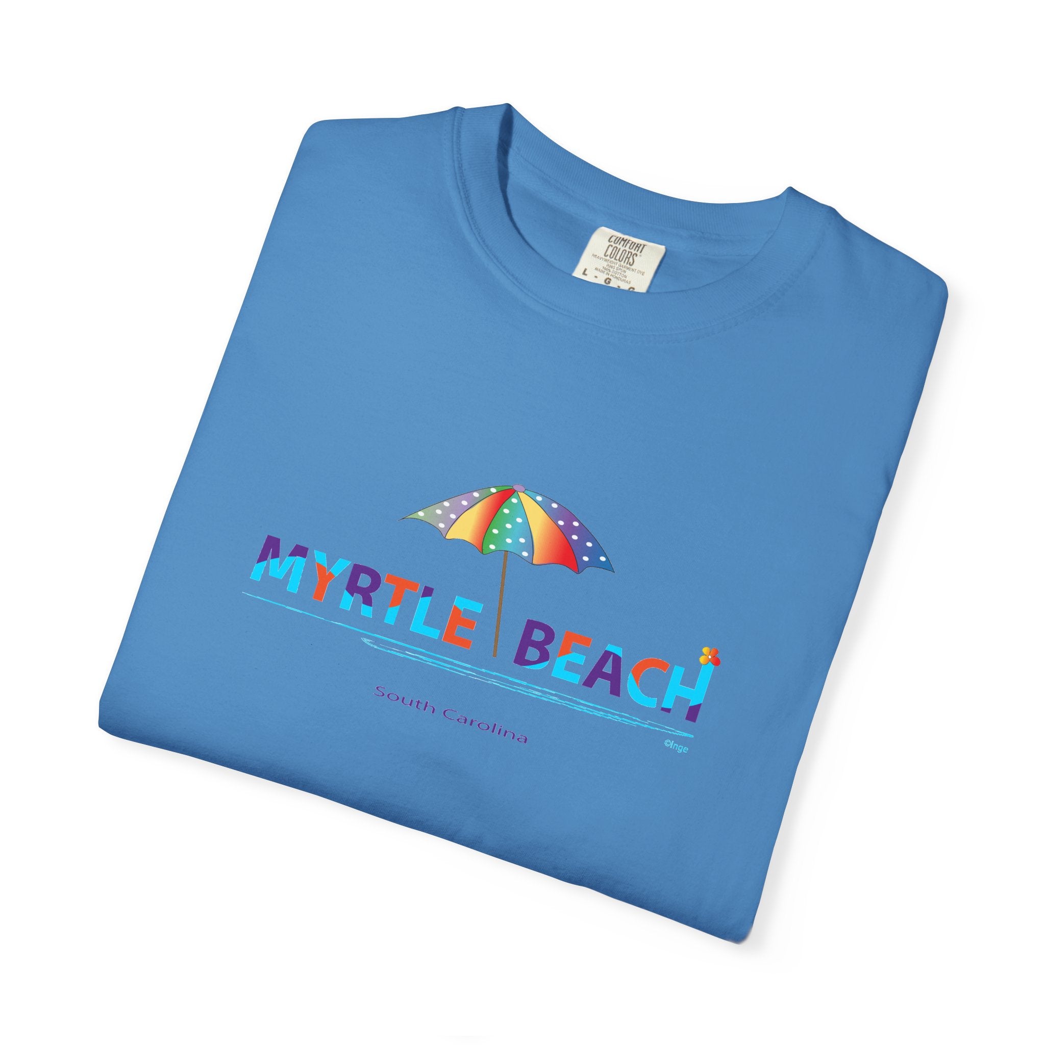 Myrtle Beach South Carolina Graphic Unisex Garment-Dyed T-shirt