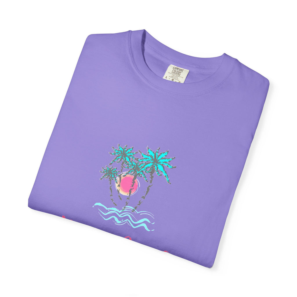 Hello Beach Graphic Unisex Garment-Dyed T-shirt