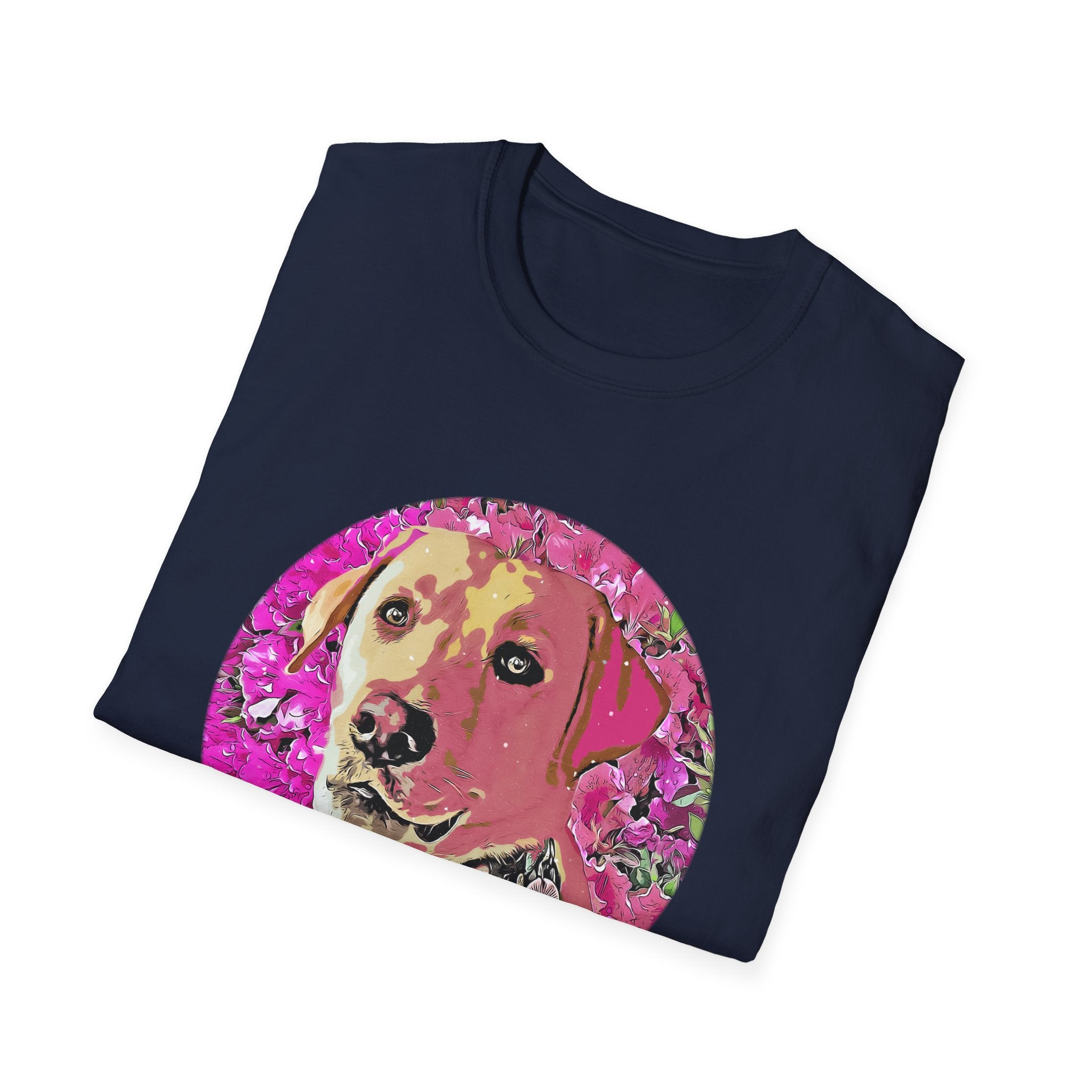 Labrador Retriever Floral Graphic T-Shirt for Dog Lovers