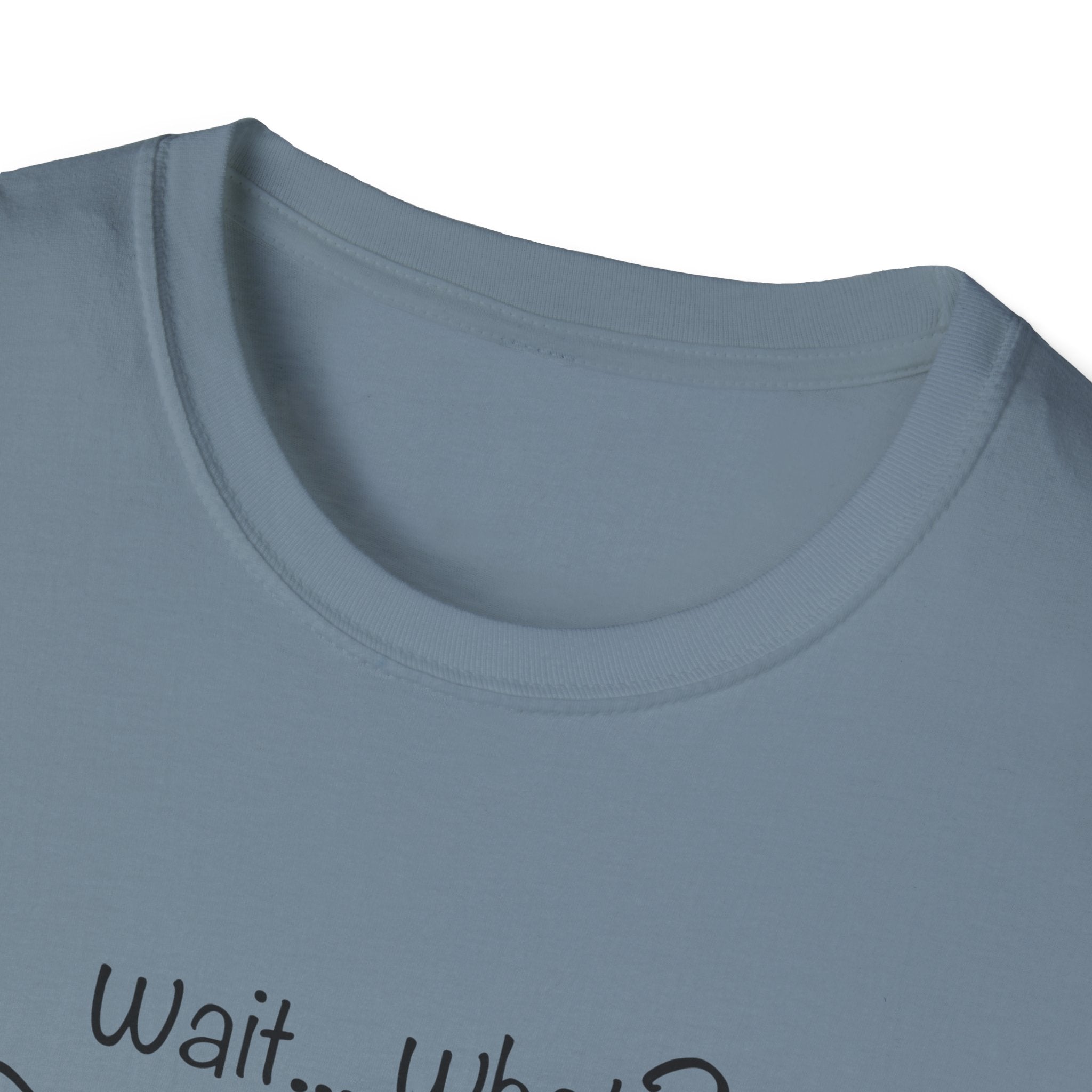 Wait, What? Funny Cat Graphic T-Shirt with Bow Tie