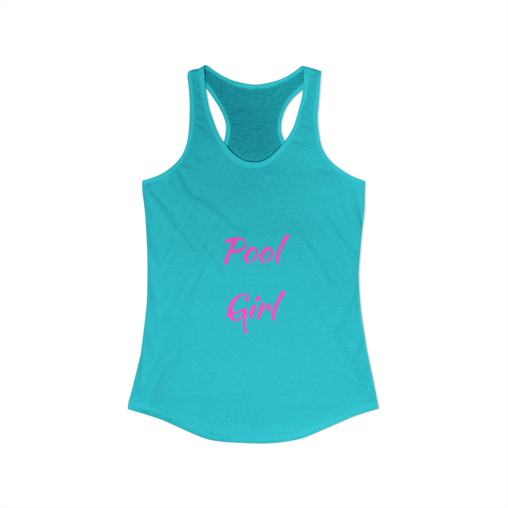 Fun Pool Girl Graphic Women's Ideal Racerback Tank