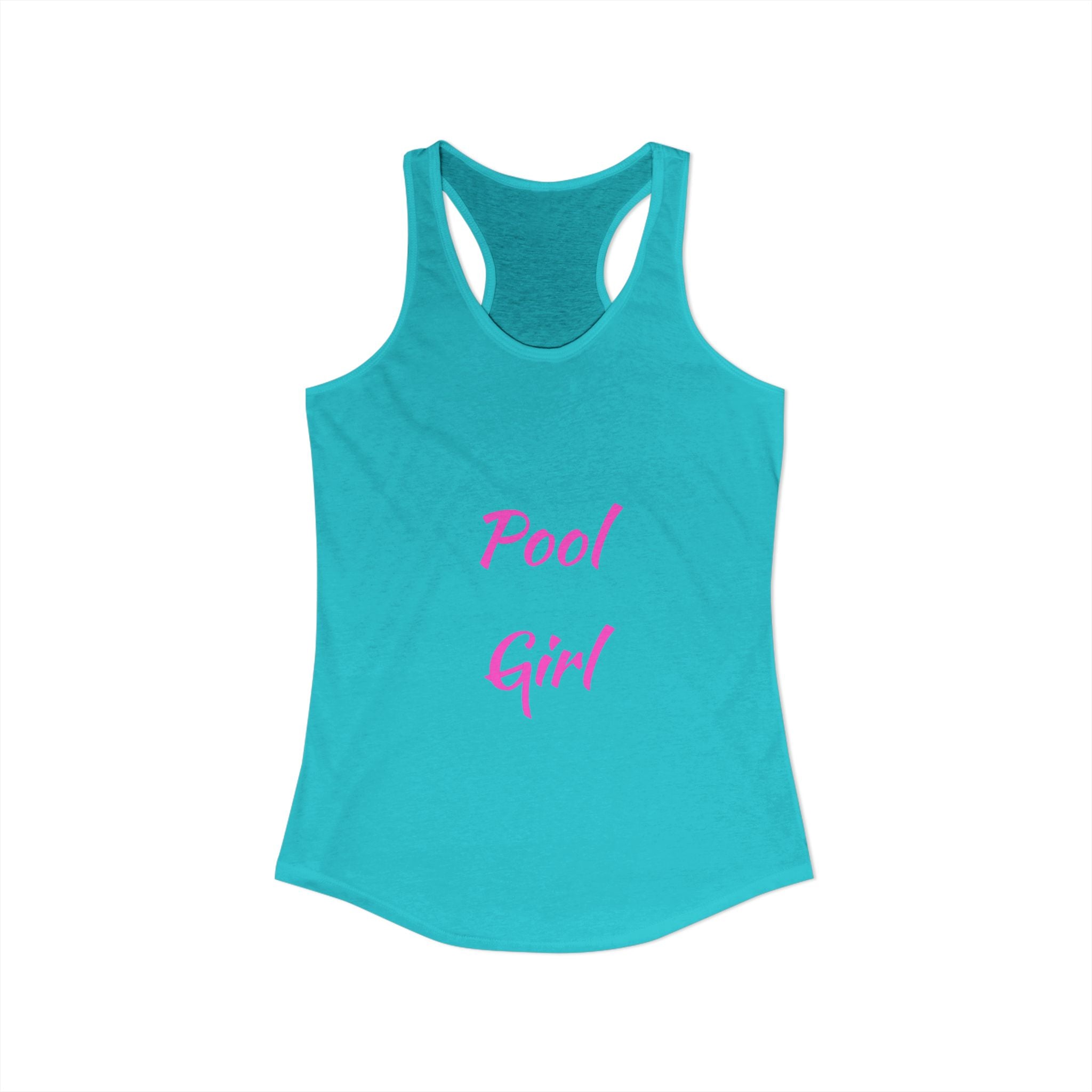 Fun Pool Girl Graphic Women's Ideal Racerback Tank