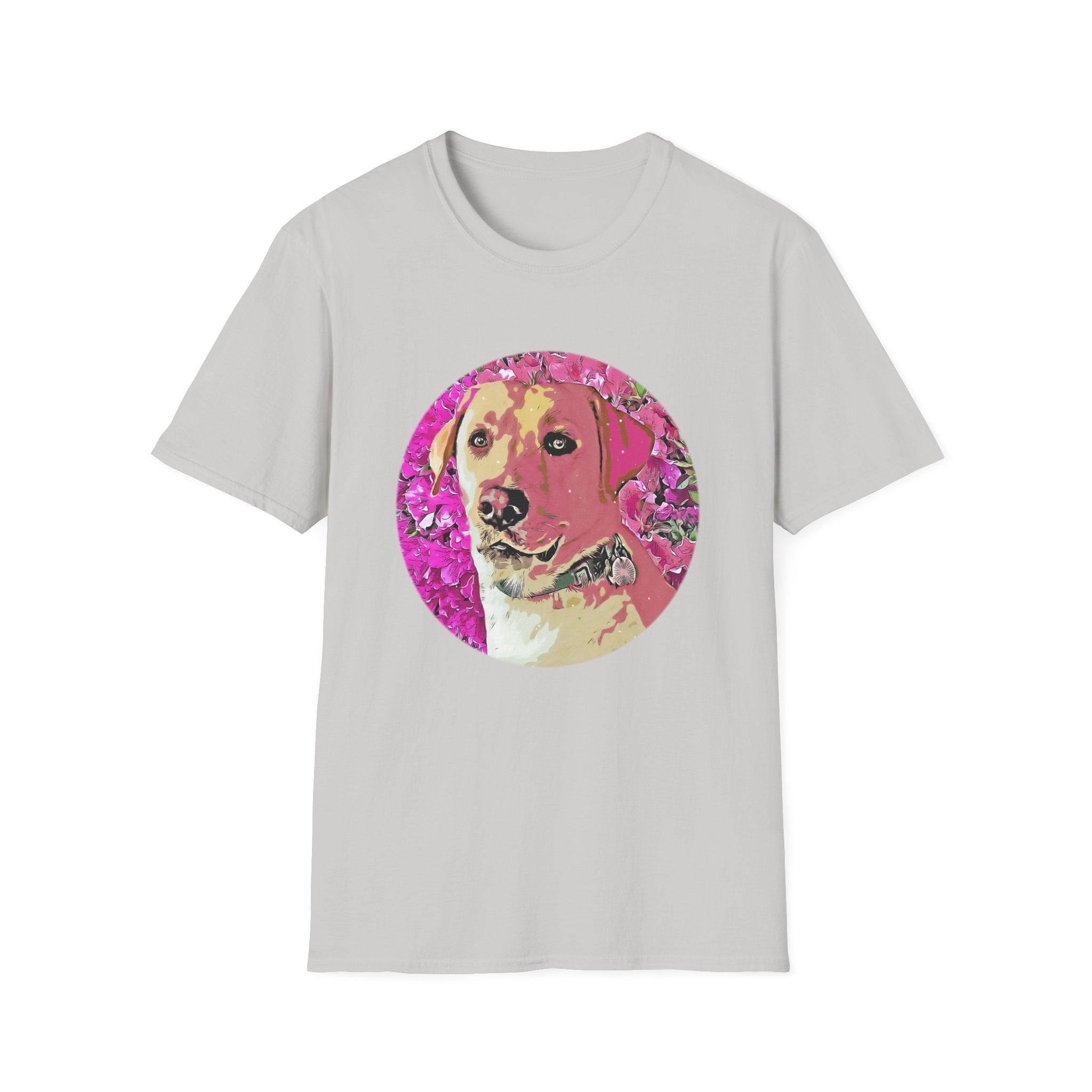 Labrador Retriever Floral Graphic T-Shirt for Dog Lovers