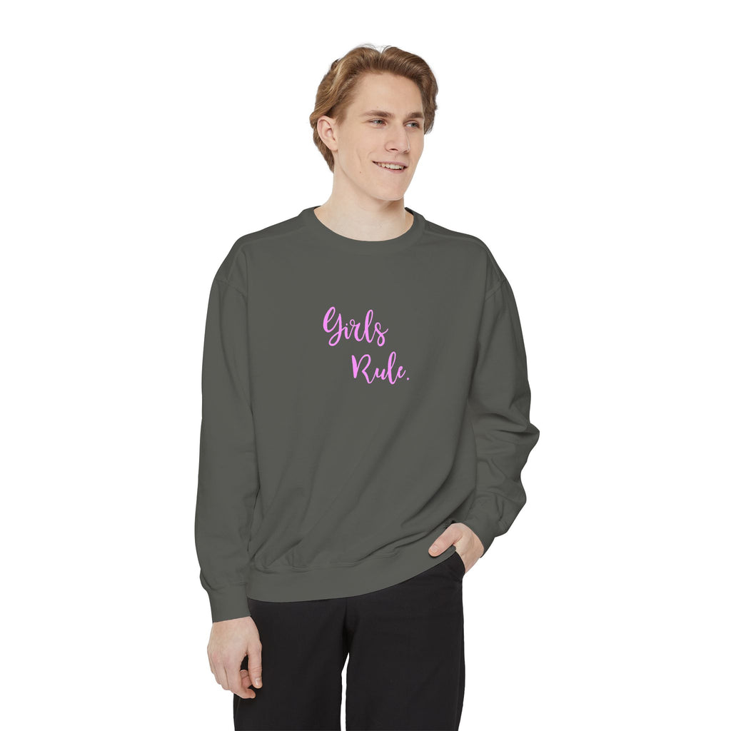 Girls Rule Cool Graphic Unisex Sweatshirt for Women and Girls