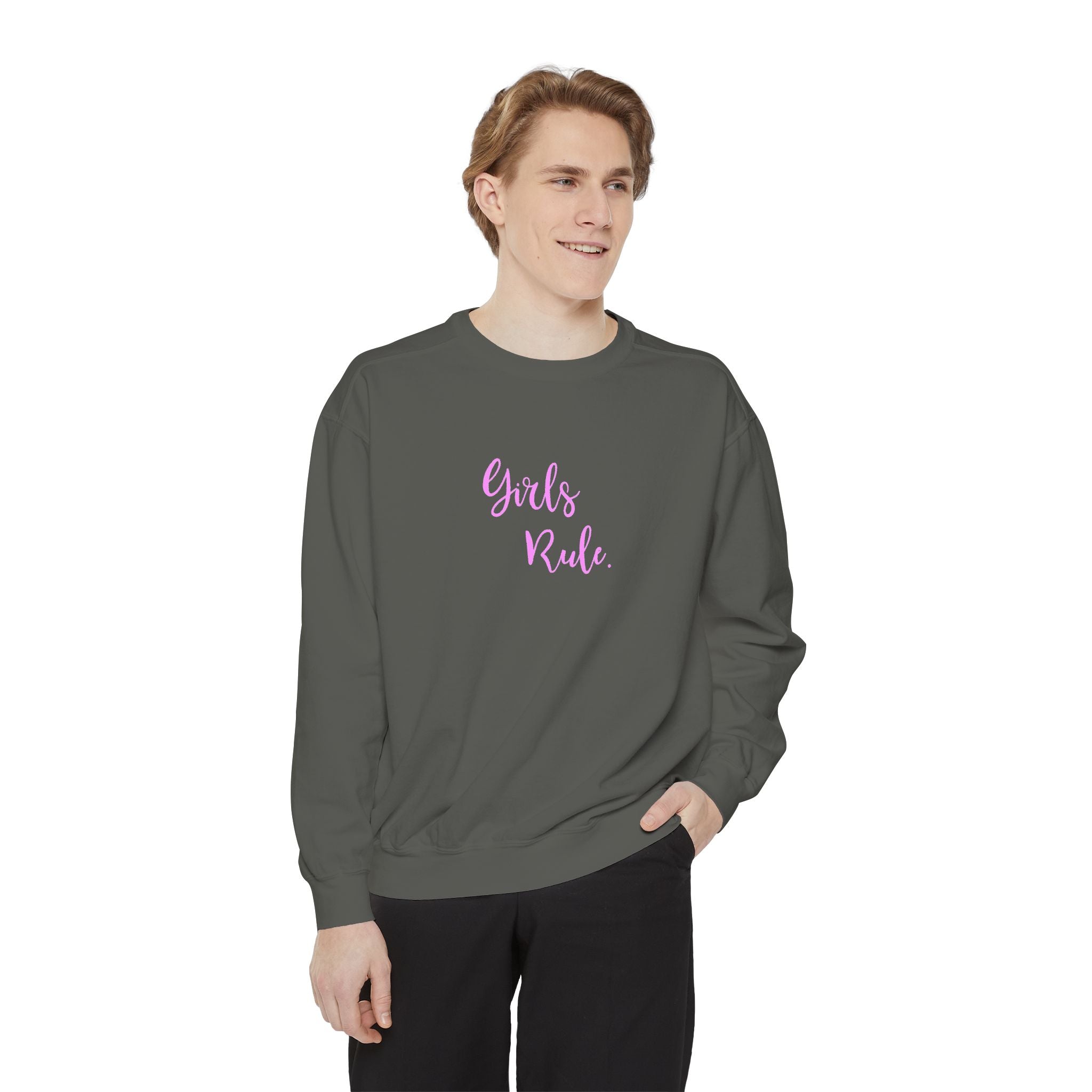 Girls Rule Cool Graphic Unisex Sweatshirt for Women and Girls