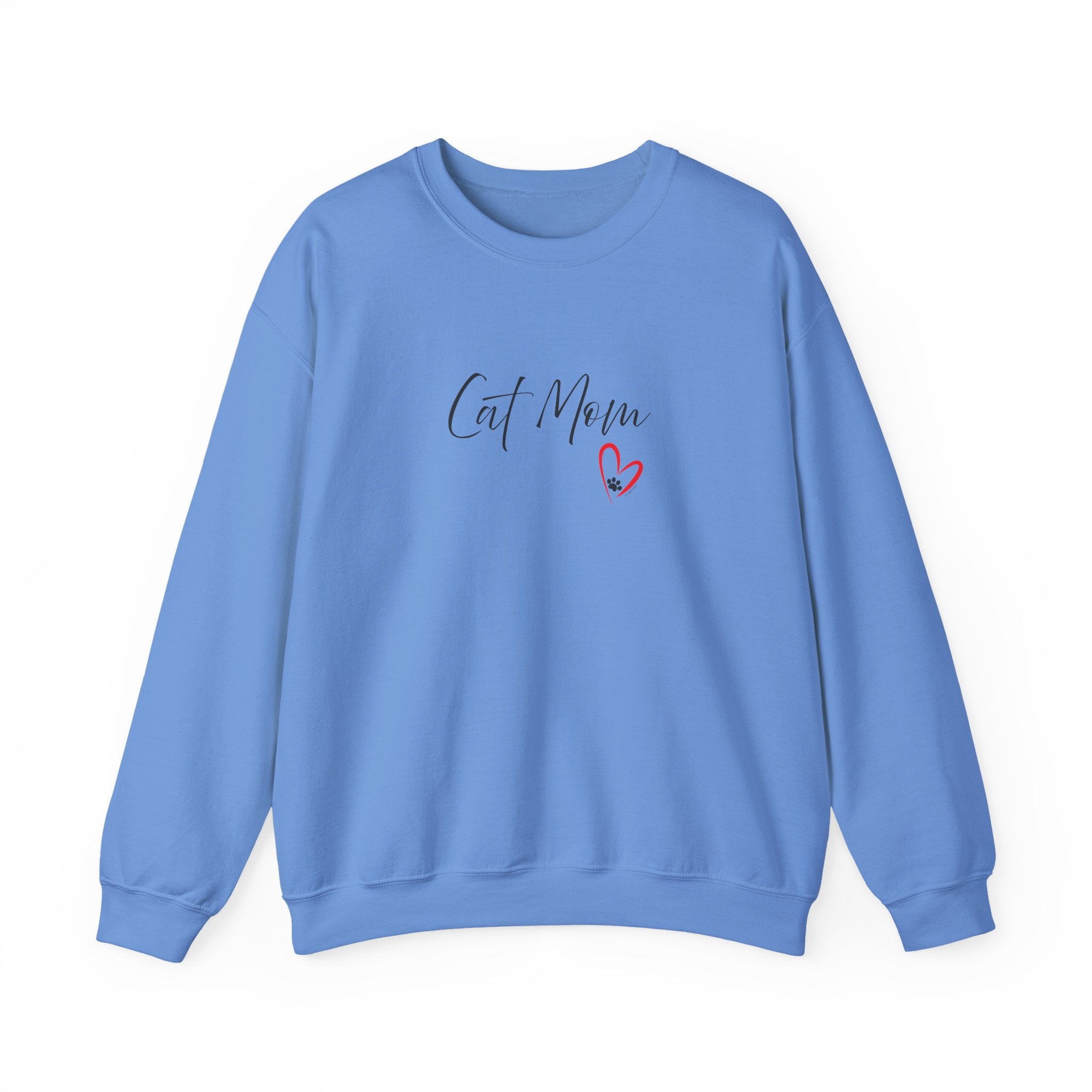 Cat Mom Heart Unisex Crewneck Sweatshirt