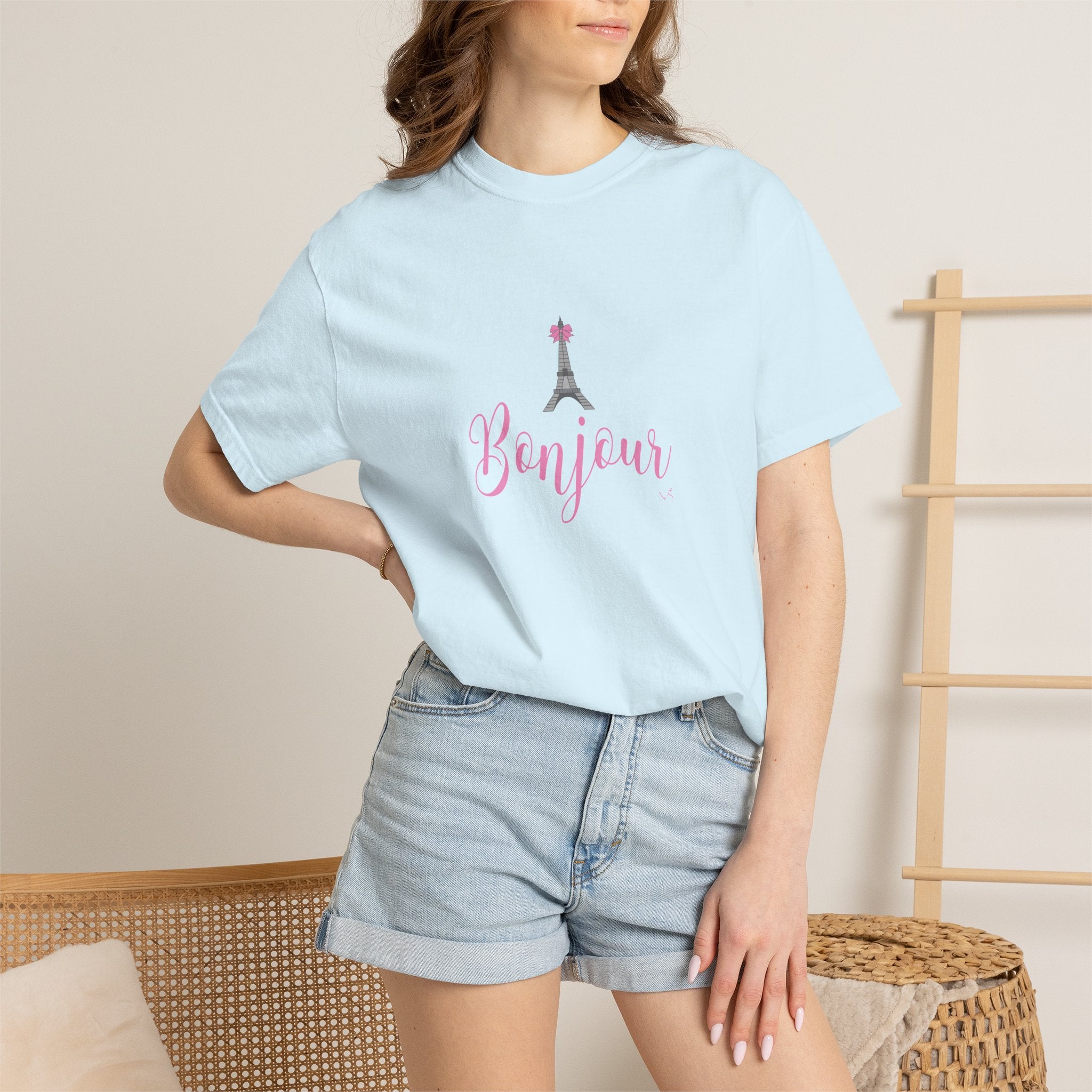 Bonjour Eiffel Tower Graphic T-shirt