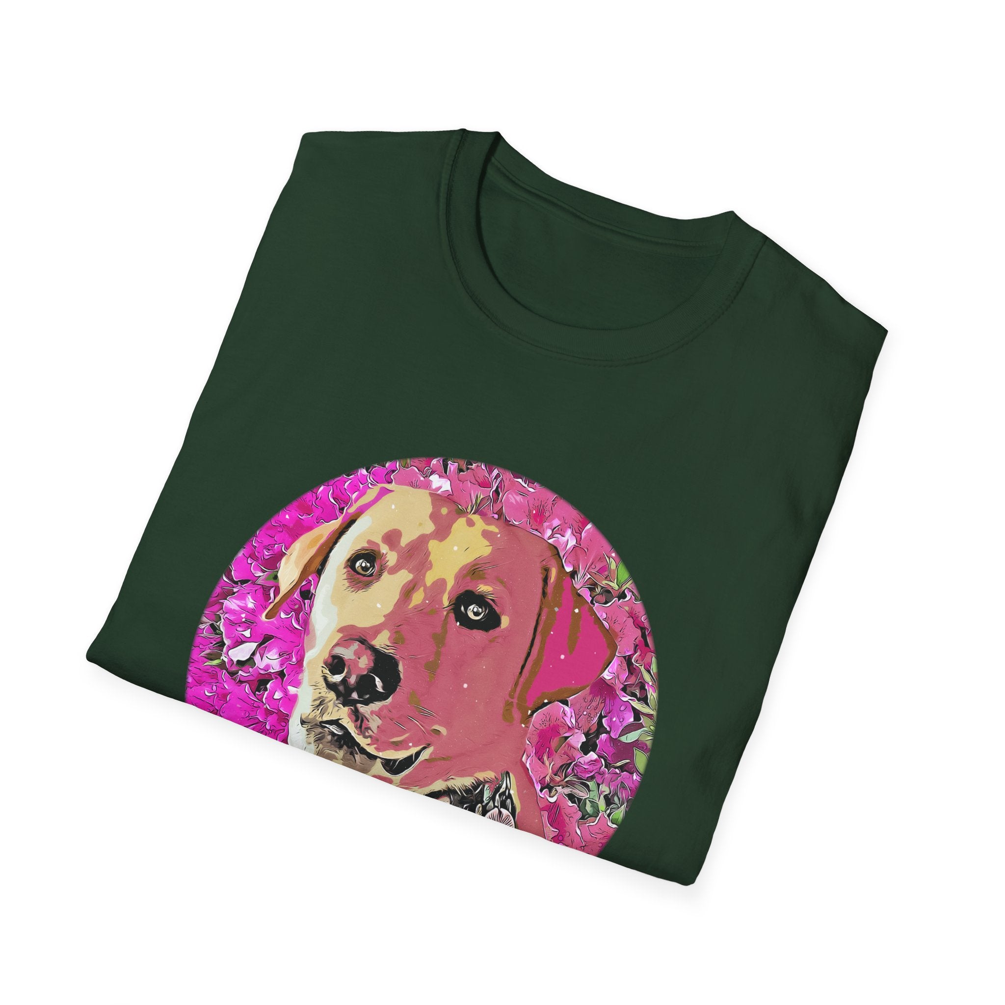 Labrador Retriever Floral Graphic T-Shirt for Dog Lovers