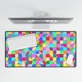 Colorful Geometric Abstract Art Large Desk Mat