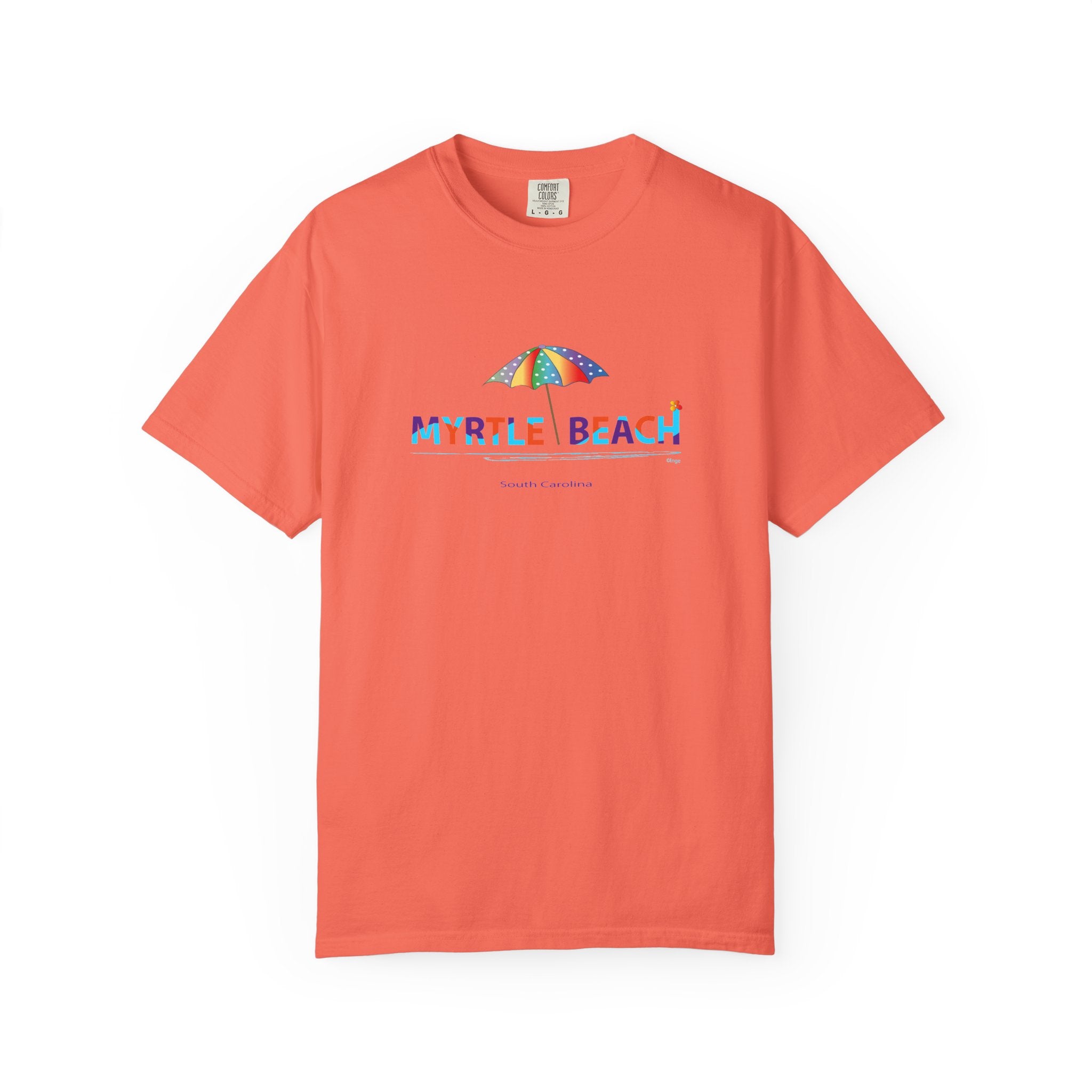 Myrtle Beach South Carolina Graphic Unisex Garment-Dyed T-shirt