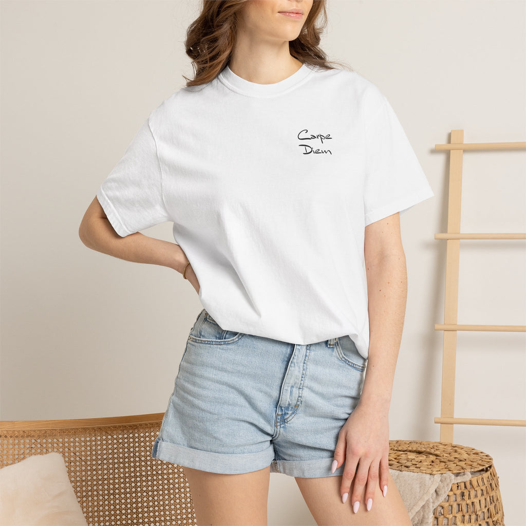 Carpe Diem Black Script Graphic Unisex T-shirt