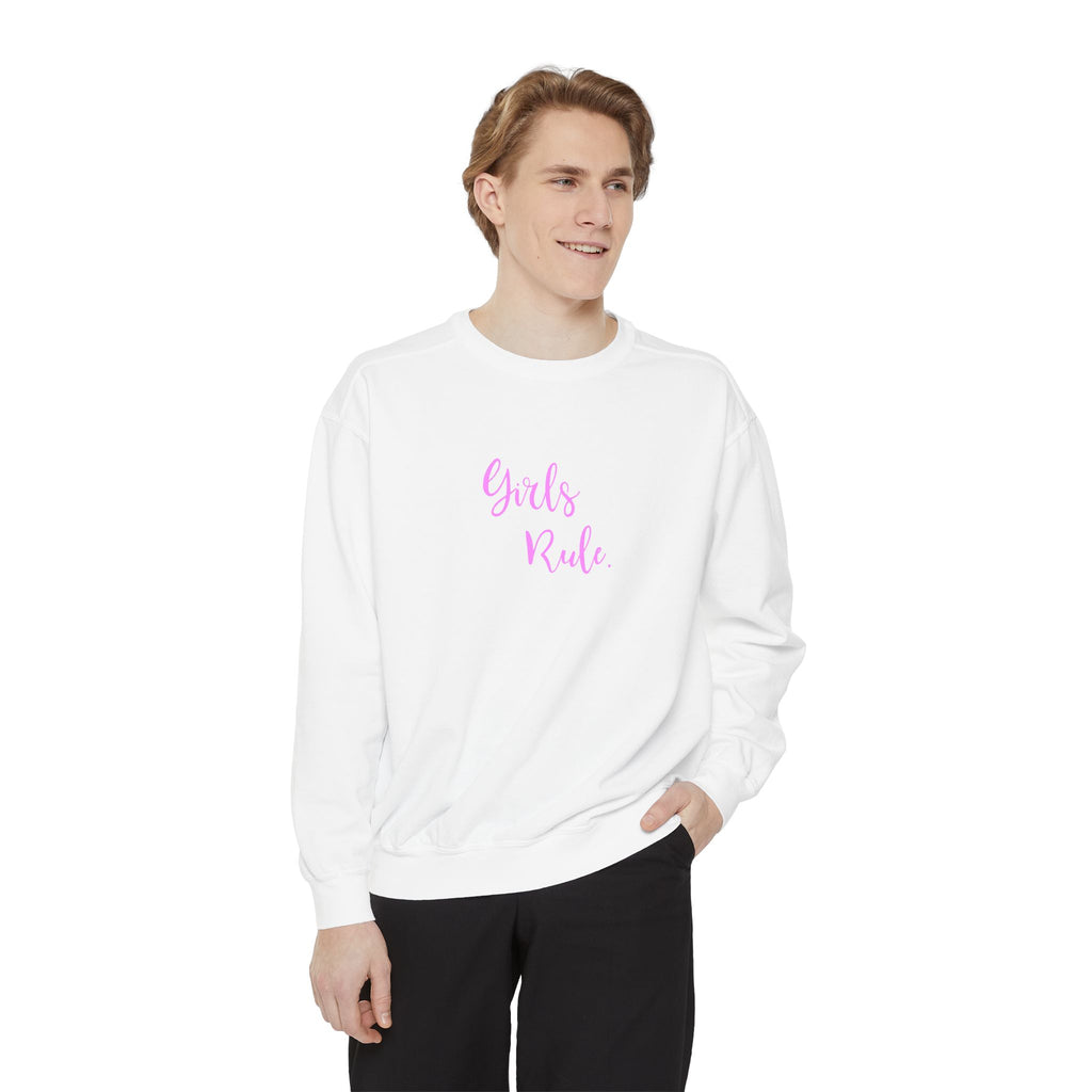 Girls Rule Cool Graphic Unisex Sweatshirt for Women and Girls