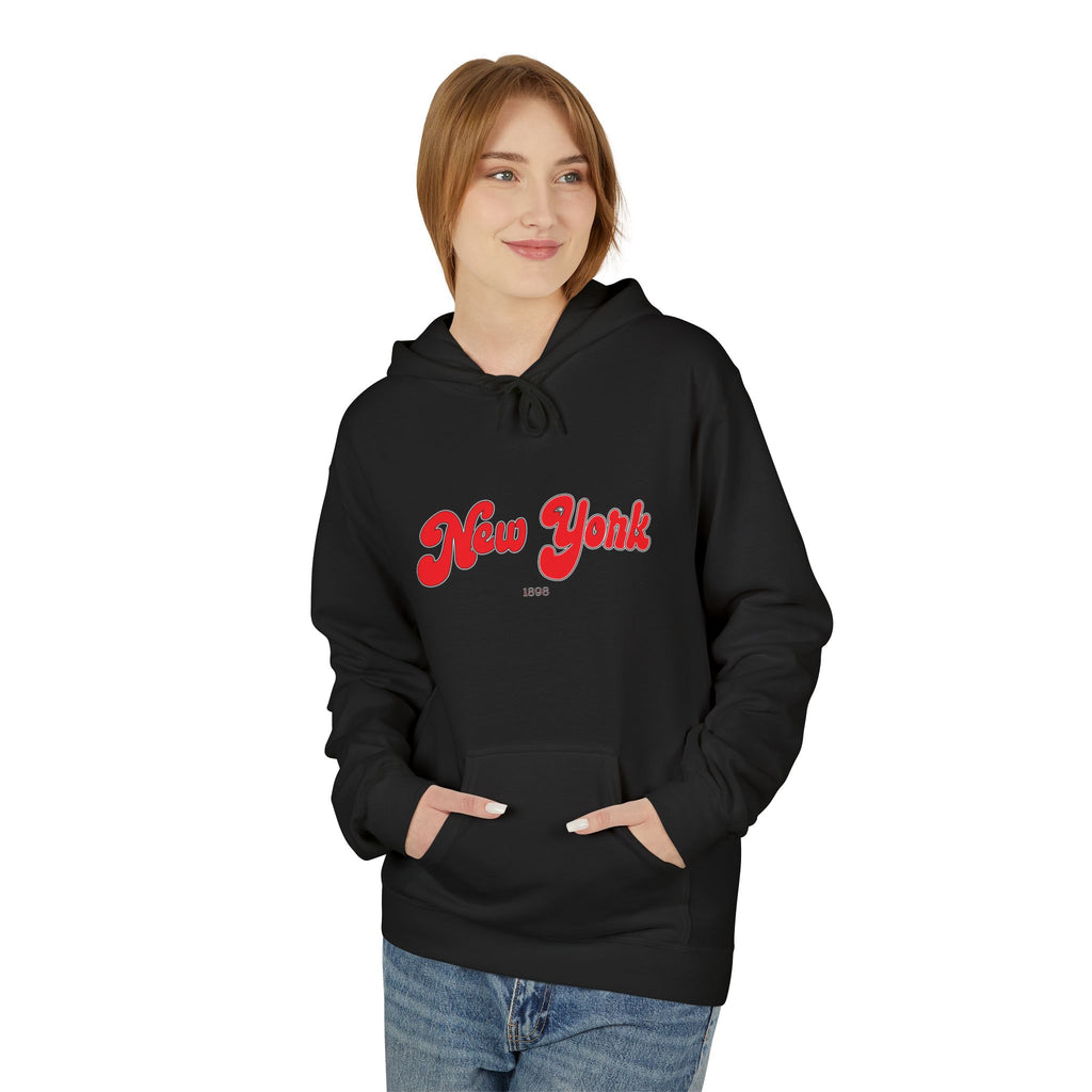 New York 1898 Retro Typography Hoodie