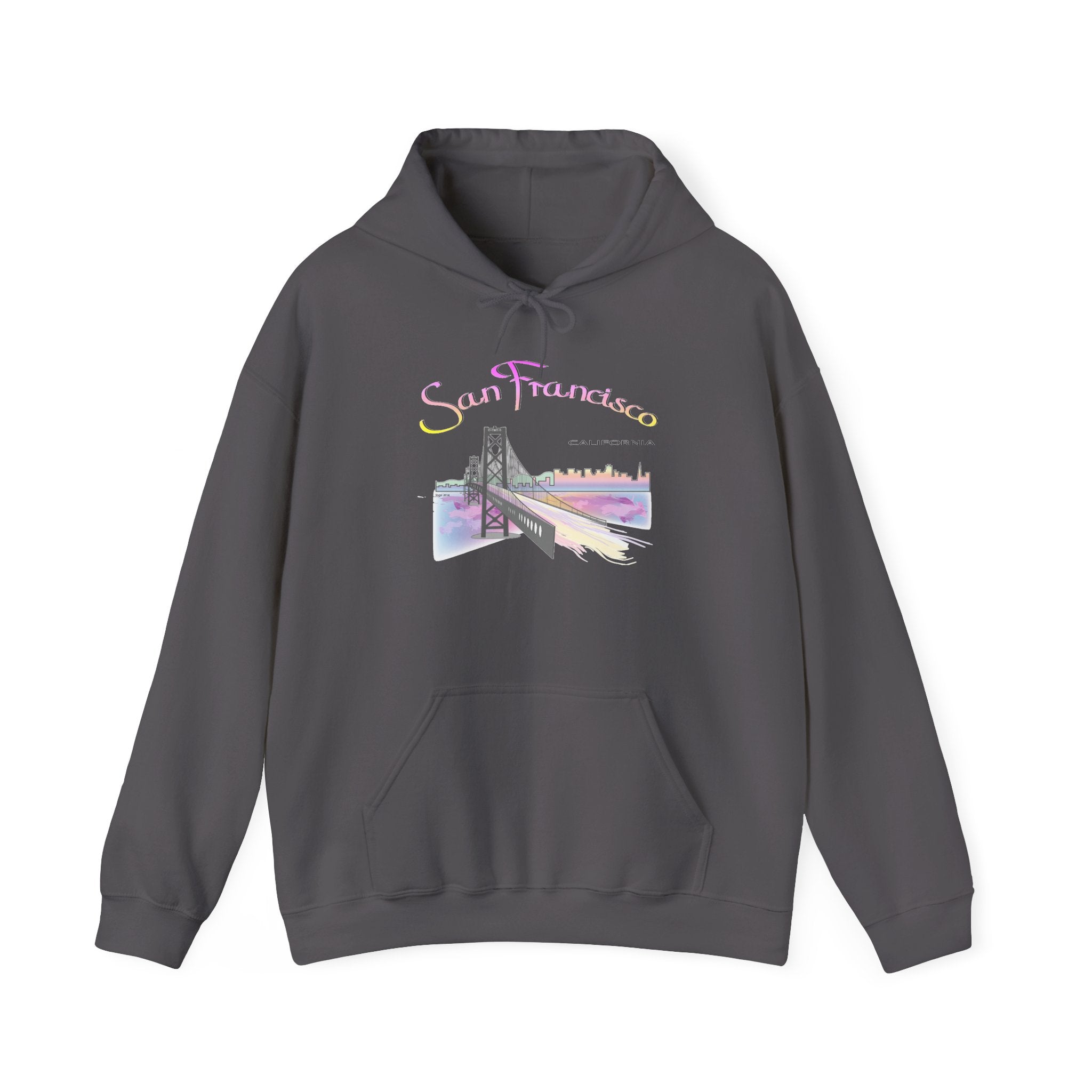 San Francisco Rainbow Bridge Graphic Hoodie - Unisex Heavy Blend™ Hooded Sweatshirt