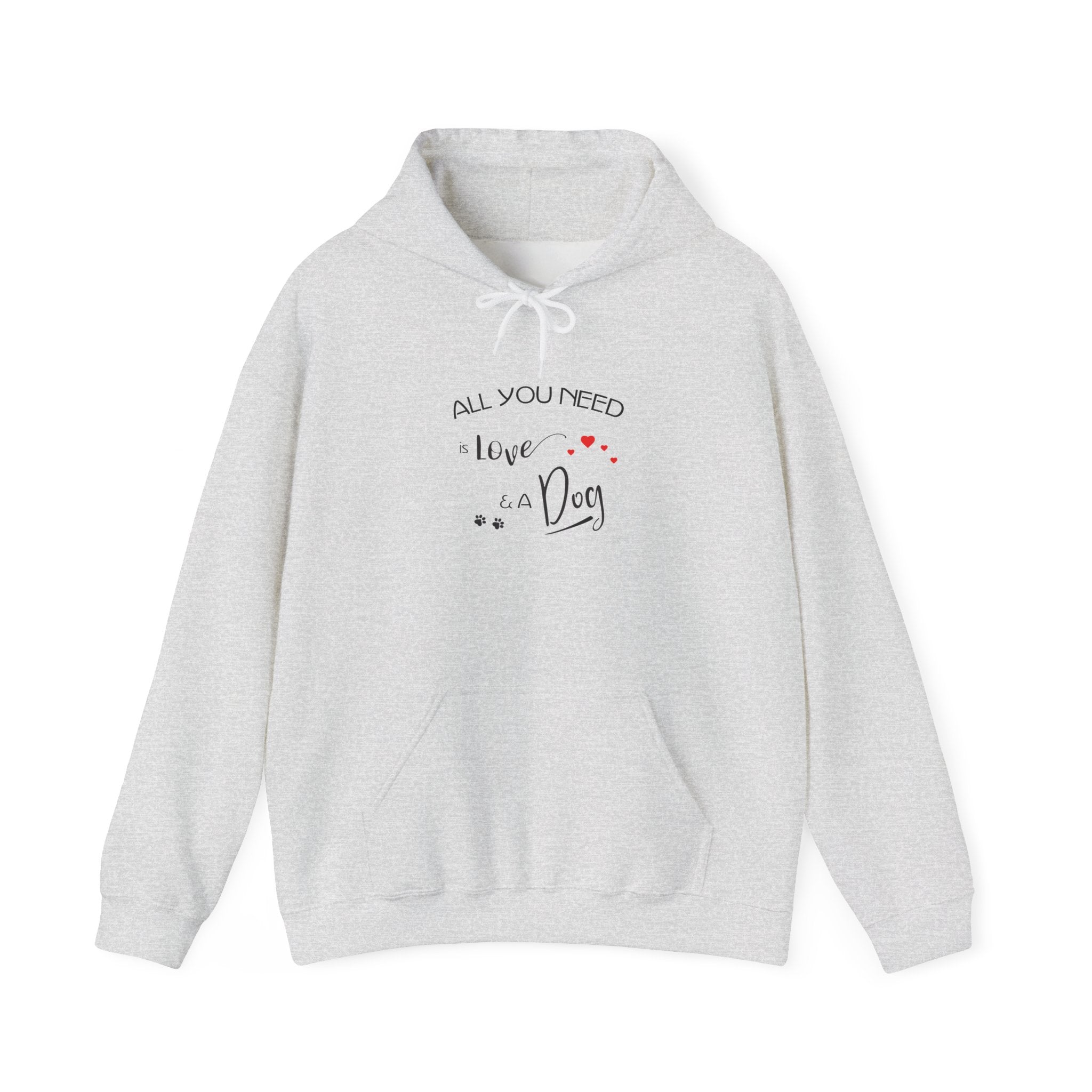 All You Need Is Love and a Dog Graphic Hoodie - Unisex Heavy Blend™ Hooded Sweatshirt