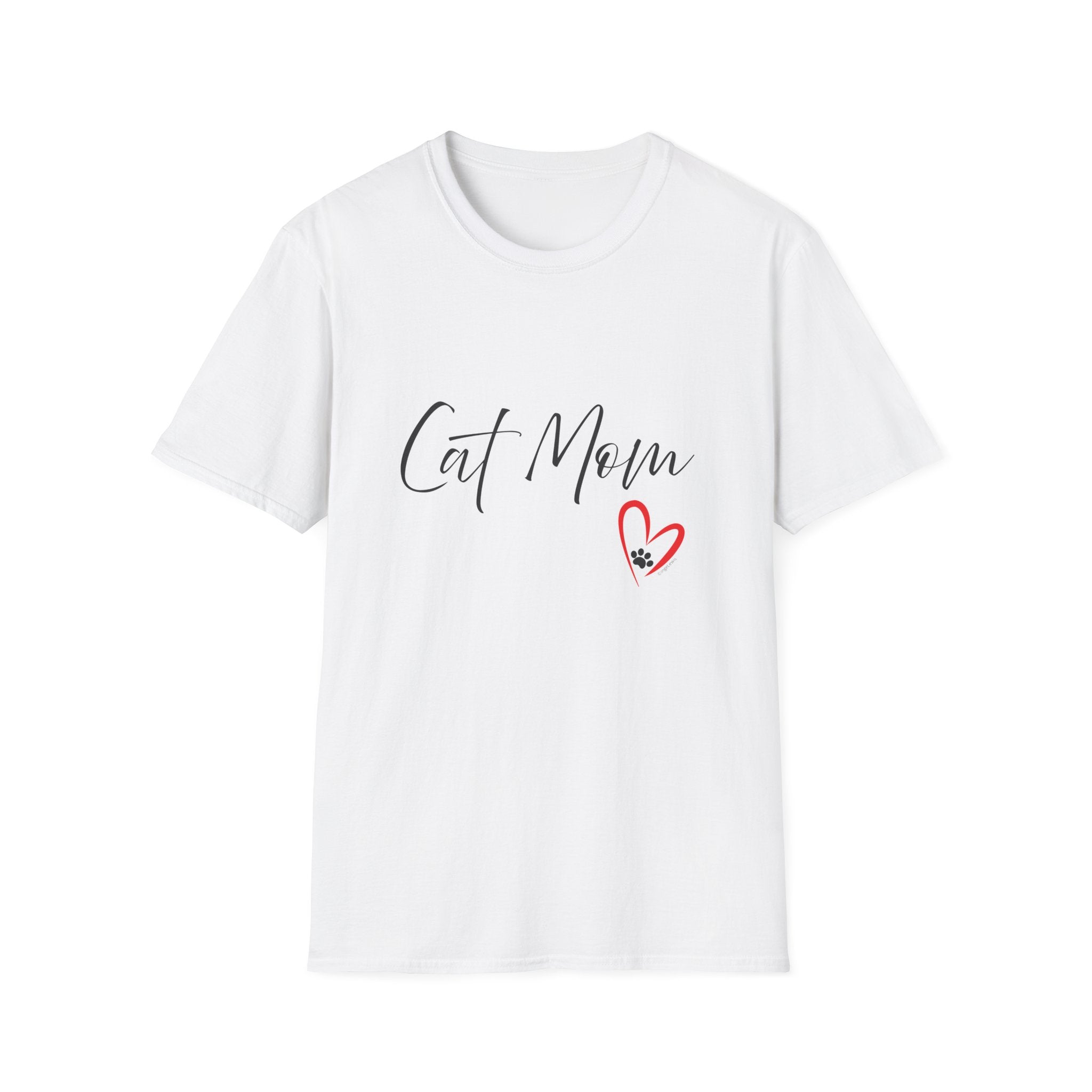 Cat Mom Heart Graphic Tee