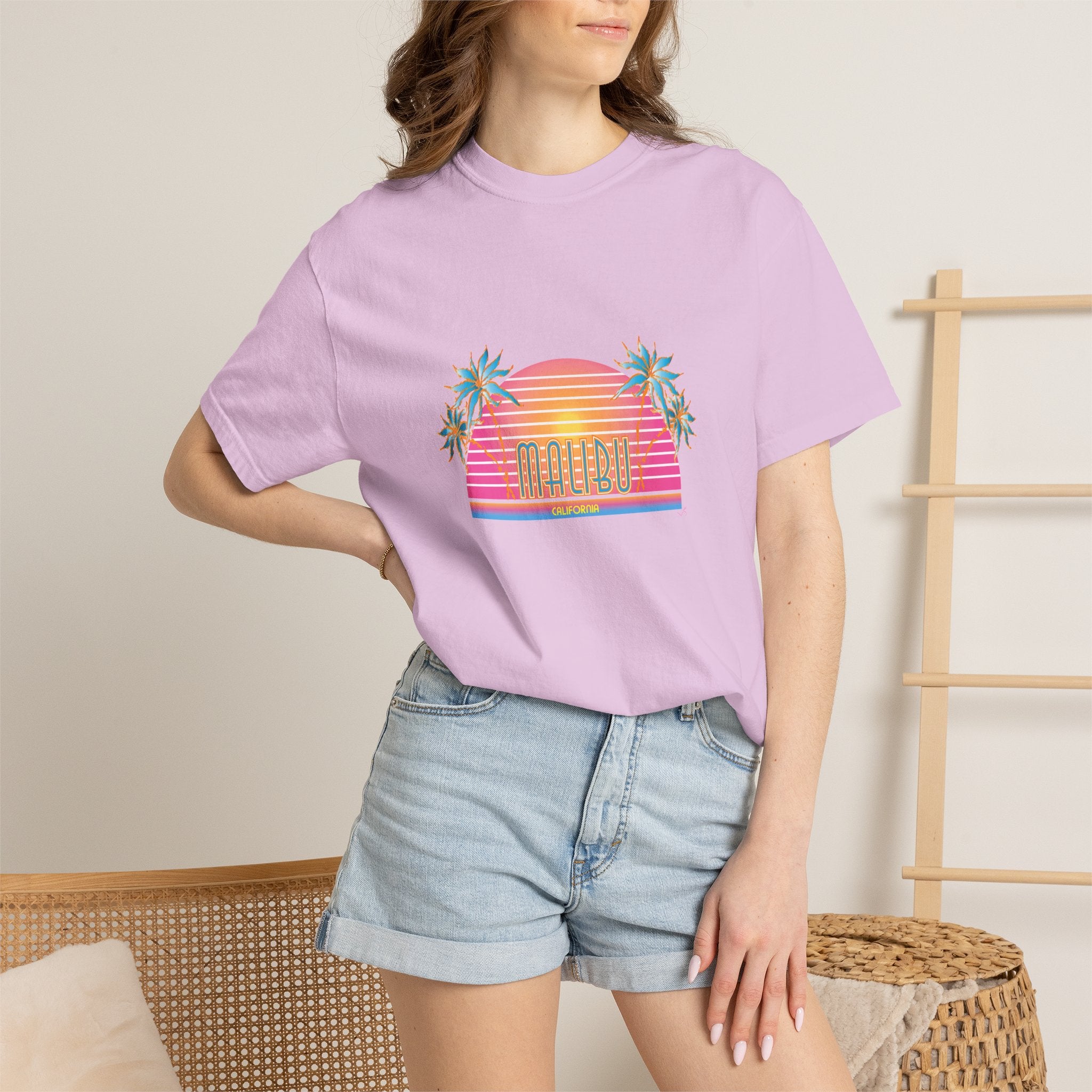 Striking Malibu California Graphic Unisex Garment-Dyed T-shirt