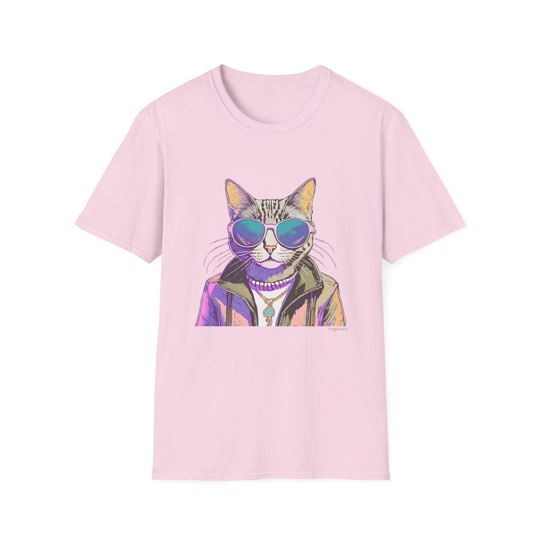 Cool Cat in Sunglasses Graphic Tee