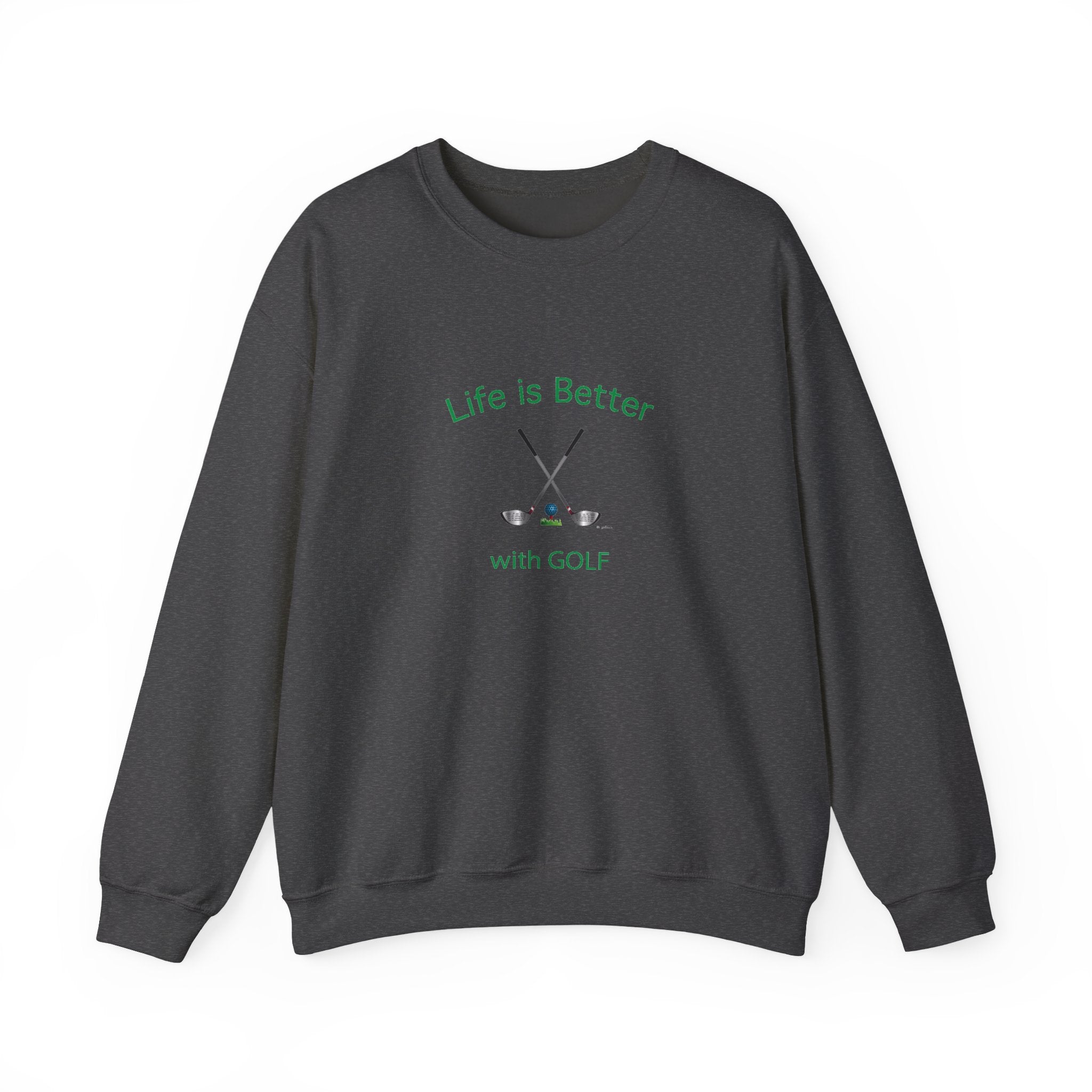 Life Is Better with Golf Graphic Unisex Heavy Blend™ Crewneck Sweatshirt