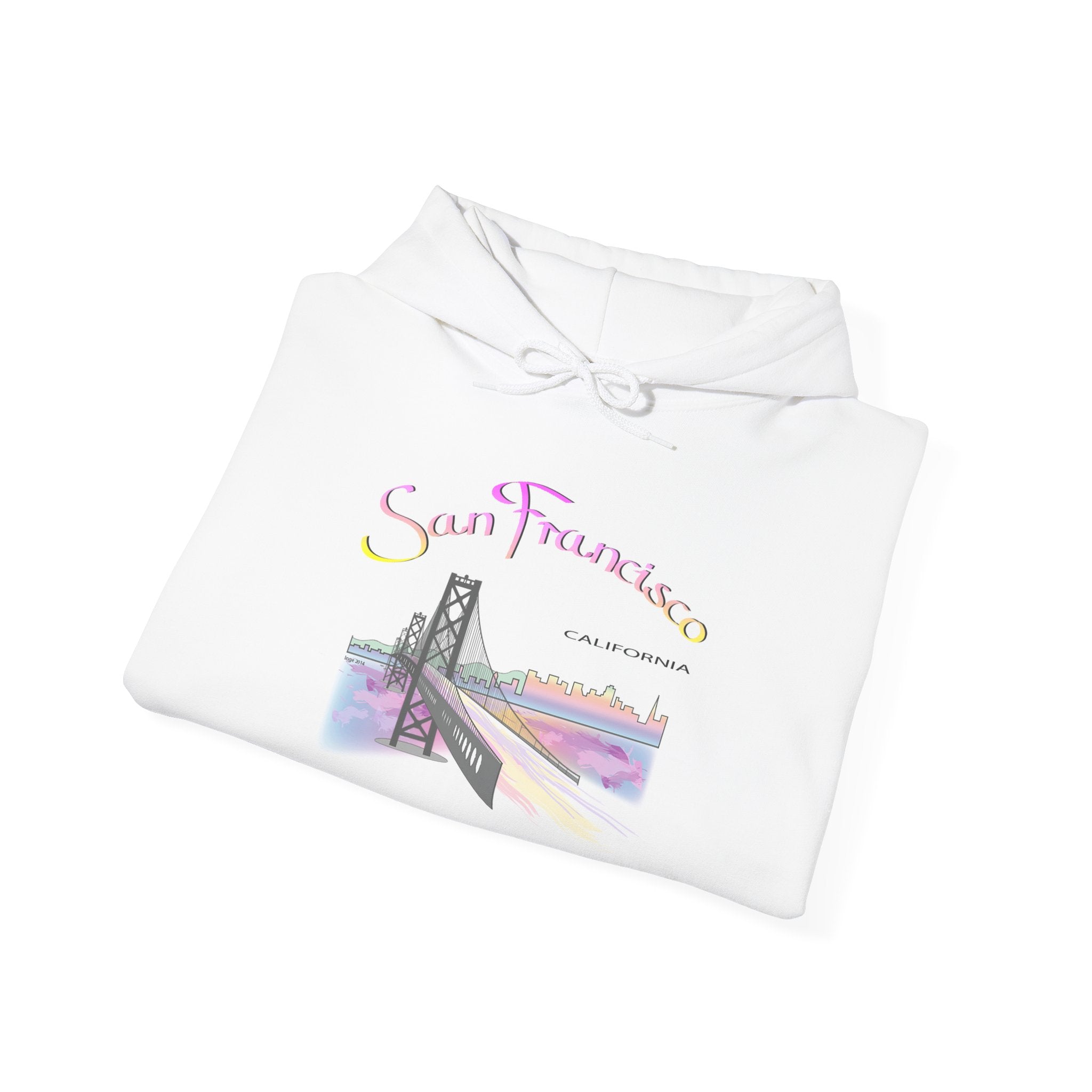 San Francisco Rainbow Bridge Graphic Hoodie - Unisex Heavy Blend™ Hooded Sweatshirt