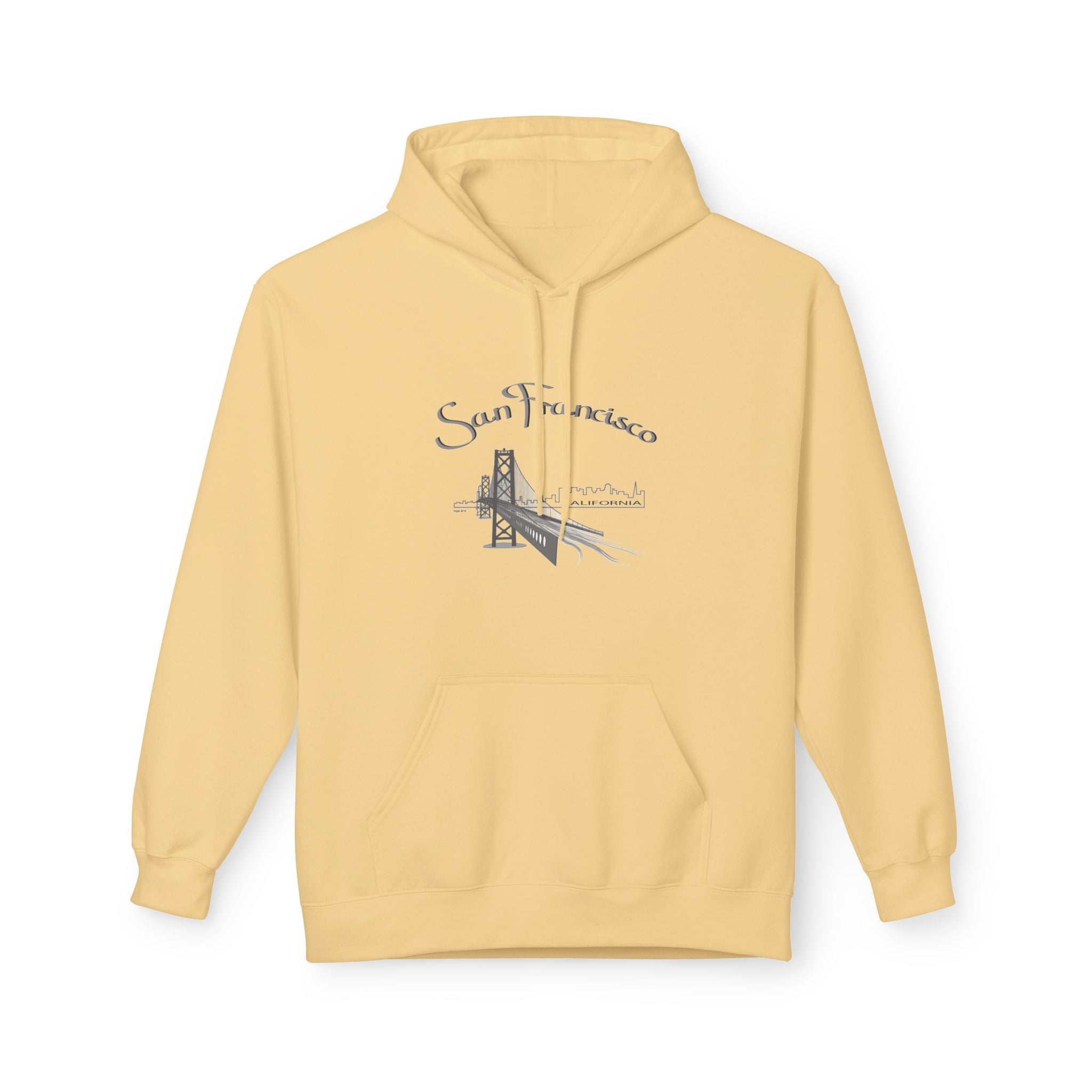 San Francisco Golden Gate Sketch Hoodie — Minimal City Skyline Travel Sweatshirt