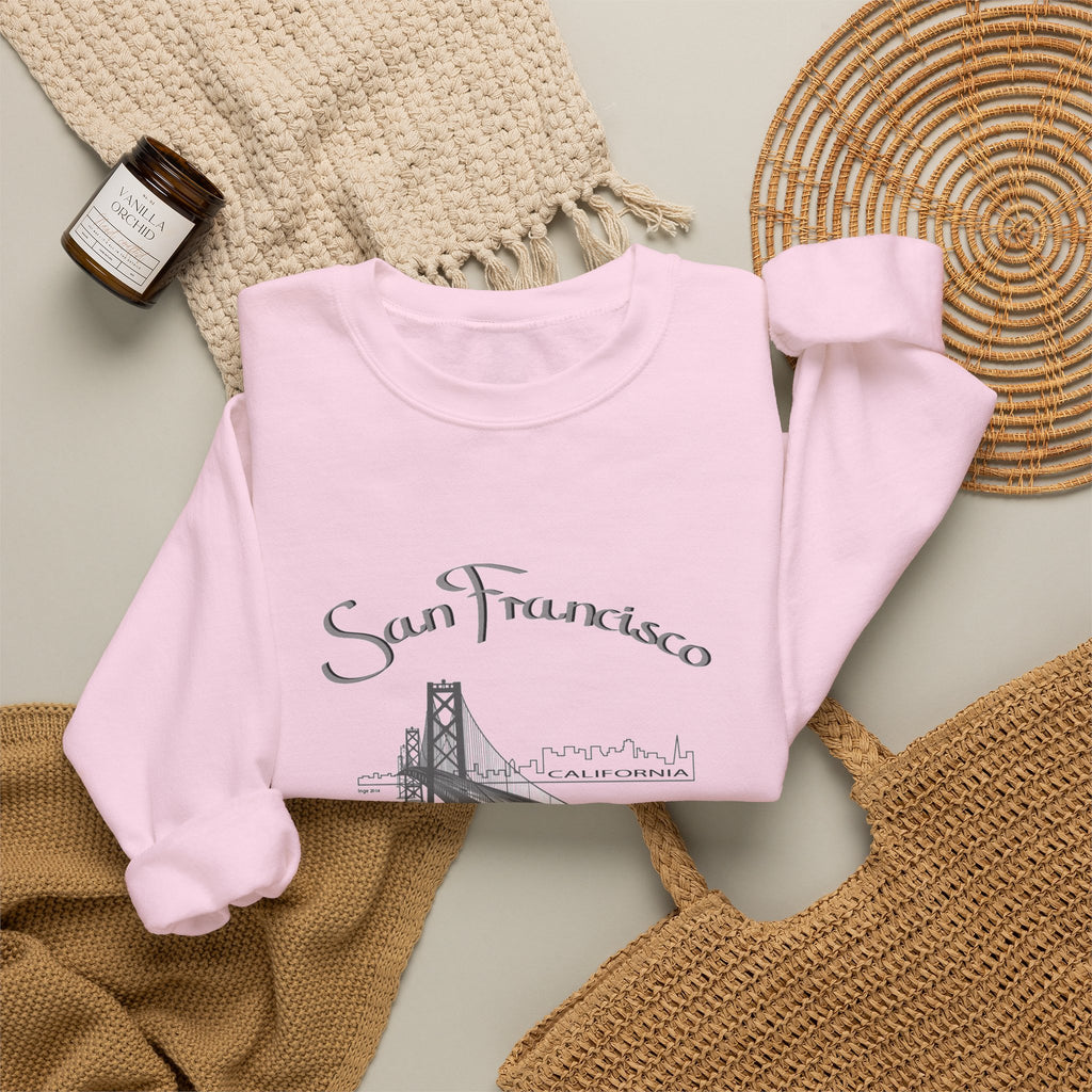 San Francisco Bridge Crewneck Sweatshirt — Vintage City Skyline Pullover