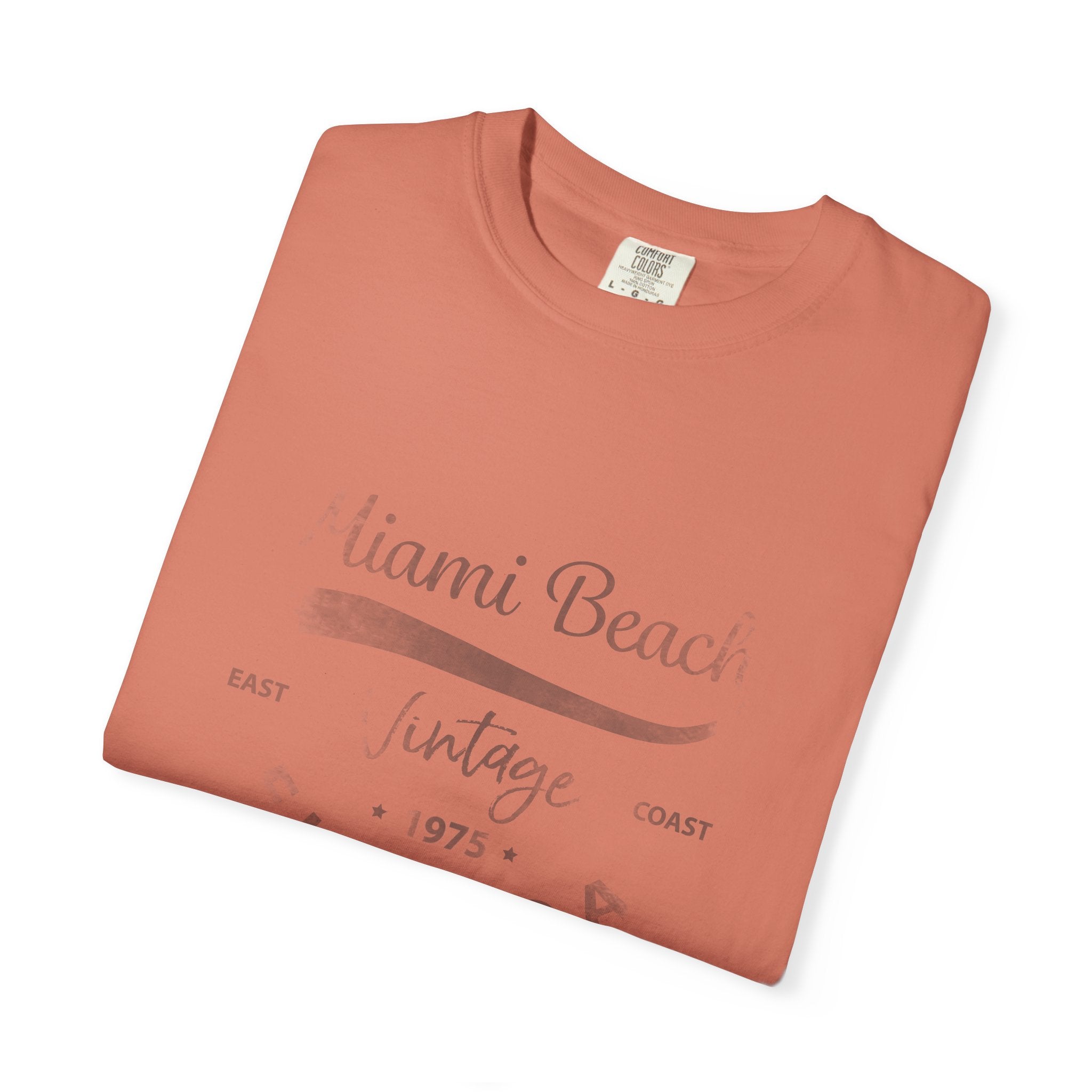 Miami Beach Florida Vintage Graphic Unisex Garment-Dyed T-shirt