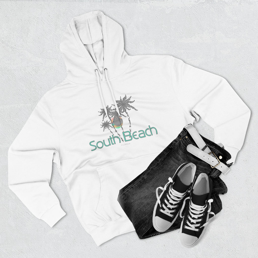 South Beach Miami Palm Tree Graphic Unisex Hoodie
