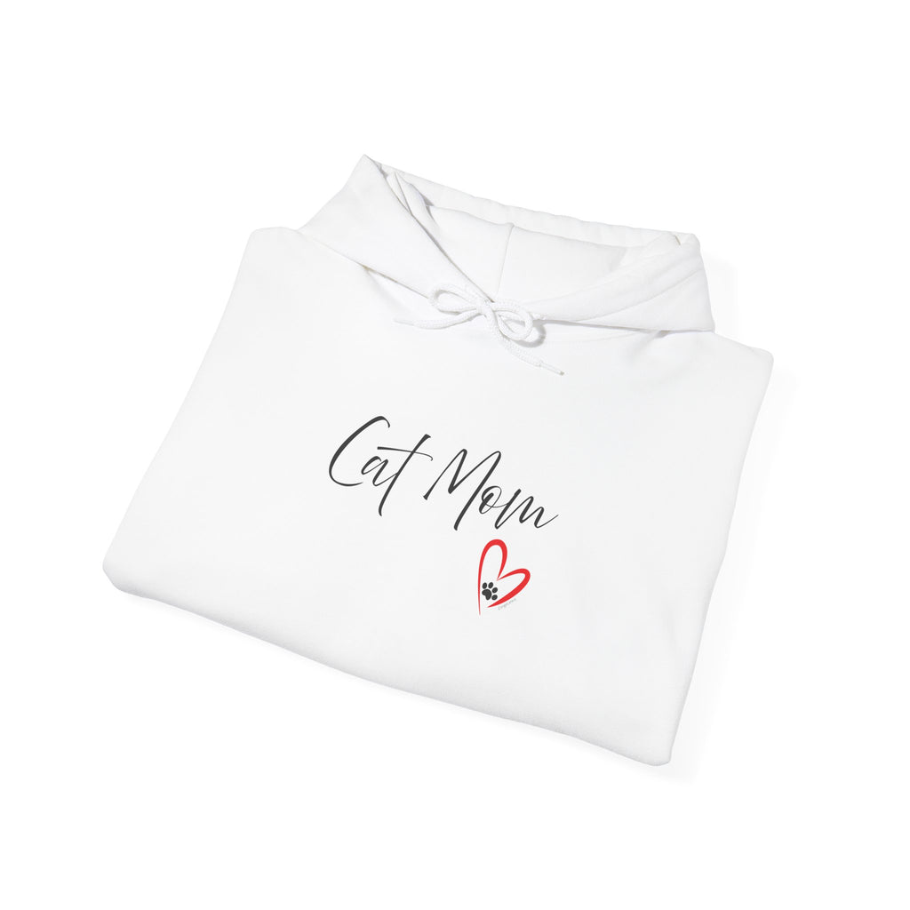 Modern Cat Mom Heart Graphic Design Hoodie Unisex Hoodie