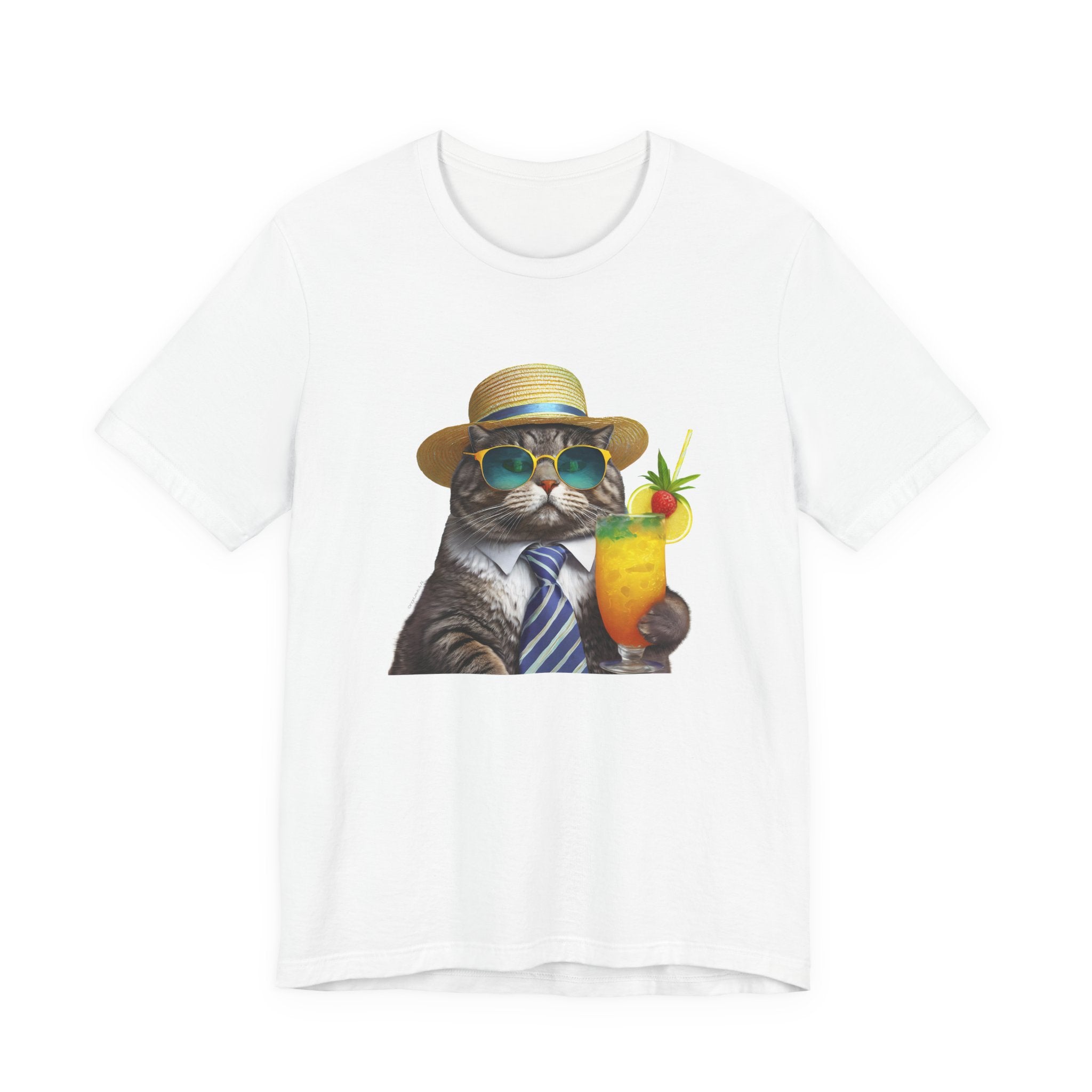 Happy Hour Cat Graphic Tee