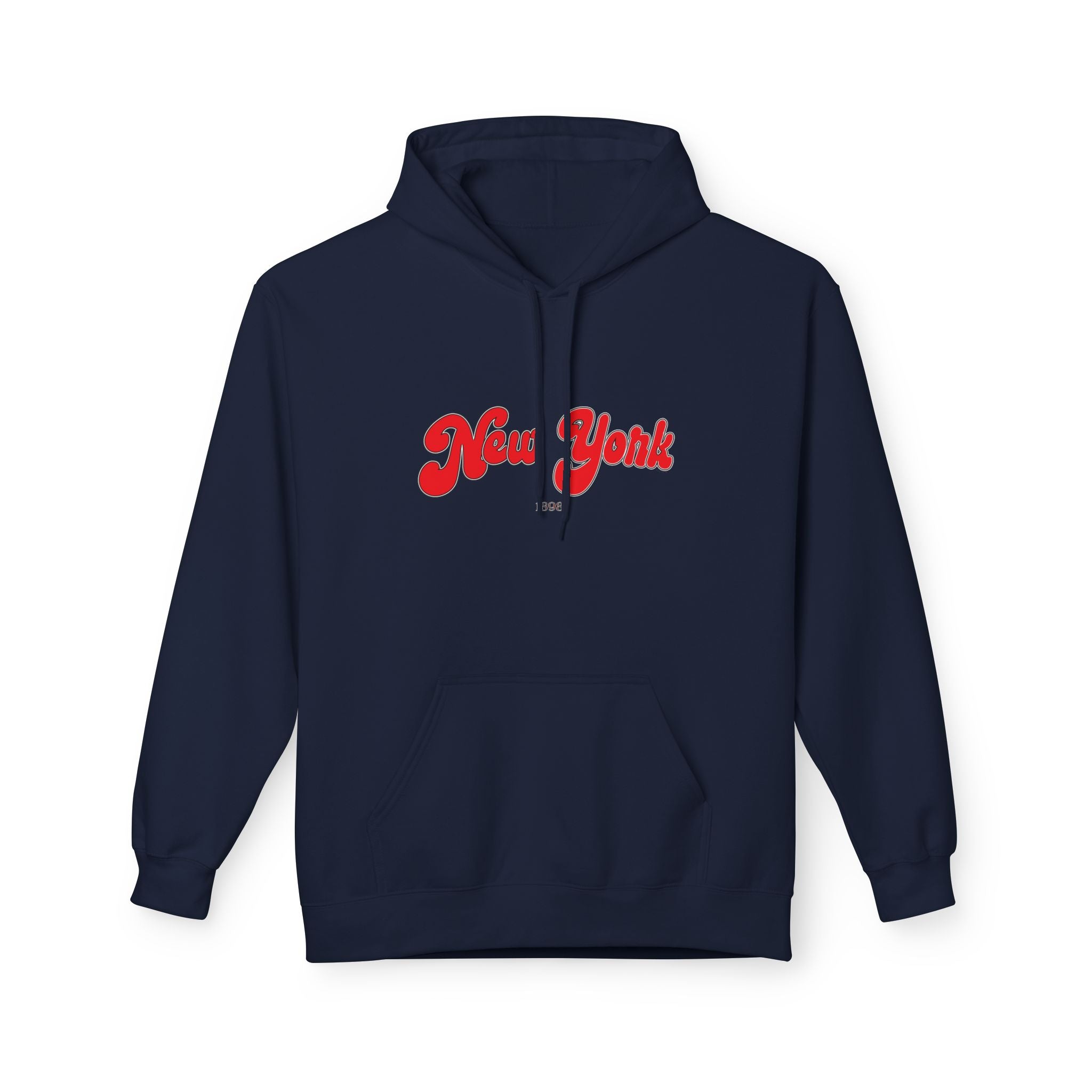 New York 1898 Retro Typography Hoodie