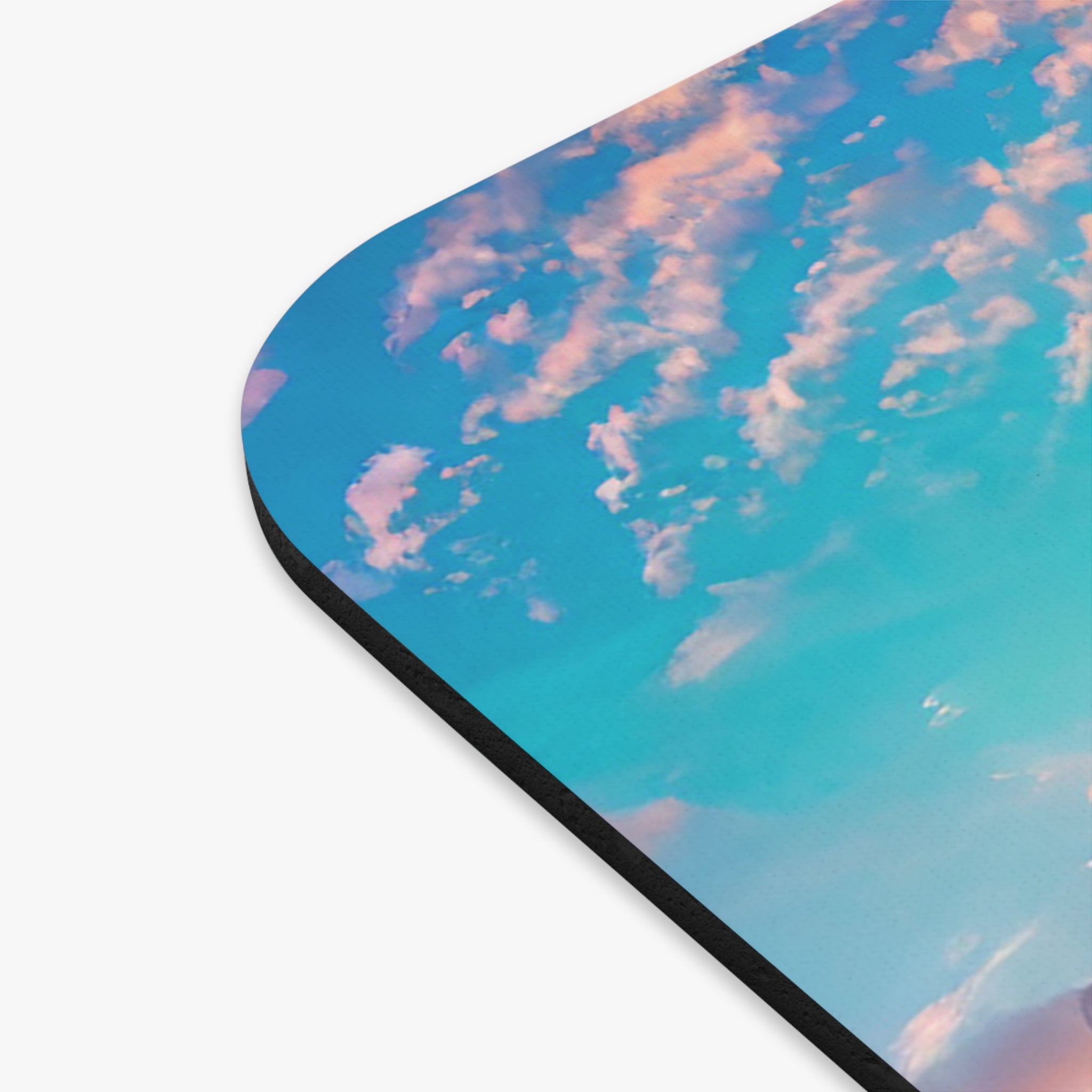 Tropical Island Sunset Mouse Pad – Colorful Beach Office Decor Description