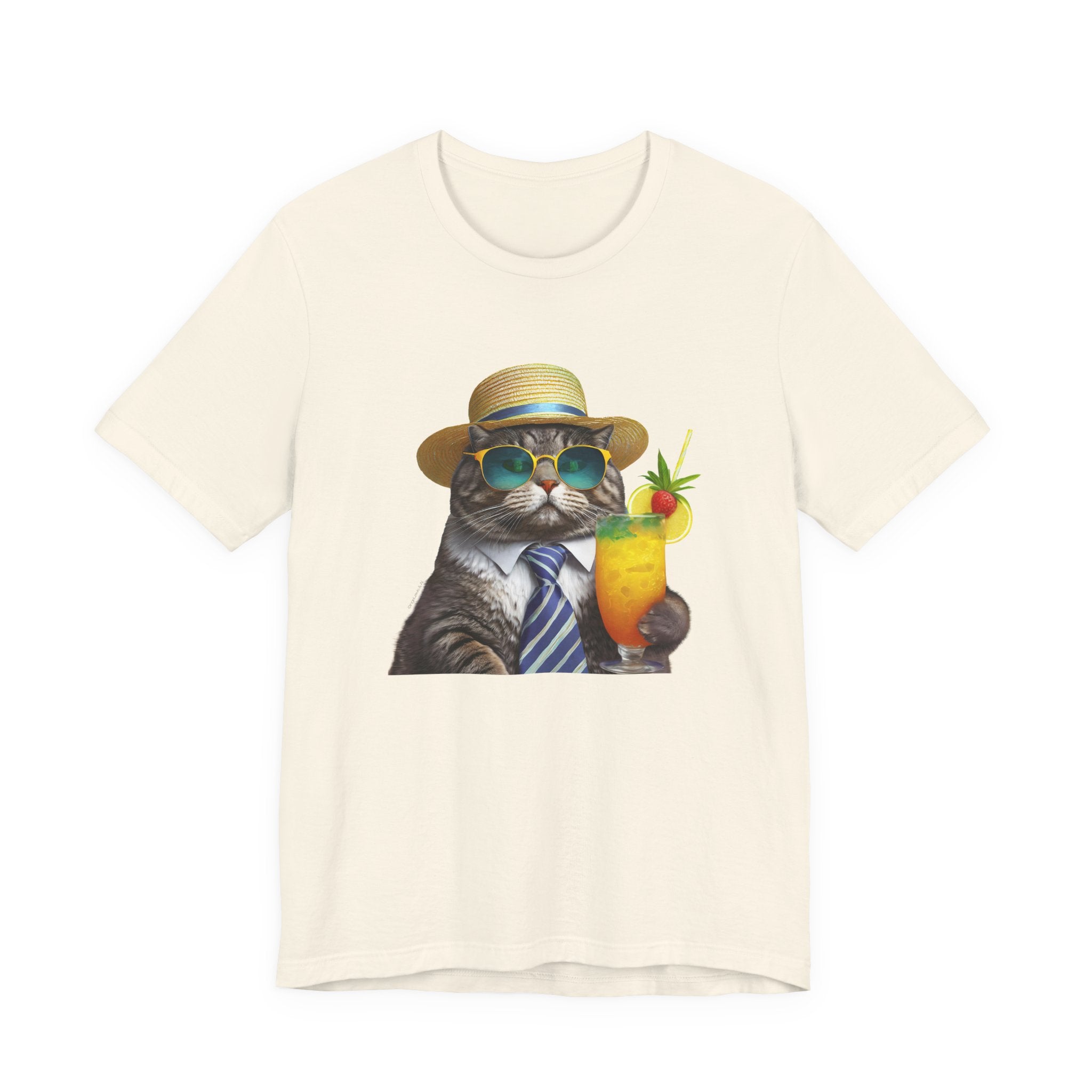 Happy Hour Cat Graphic Tee