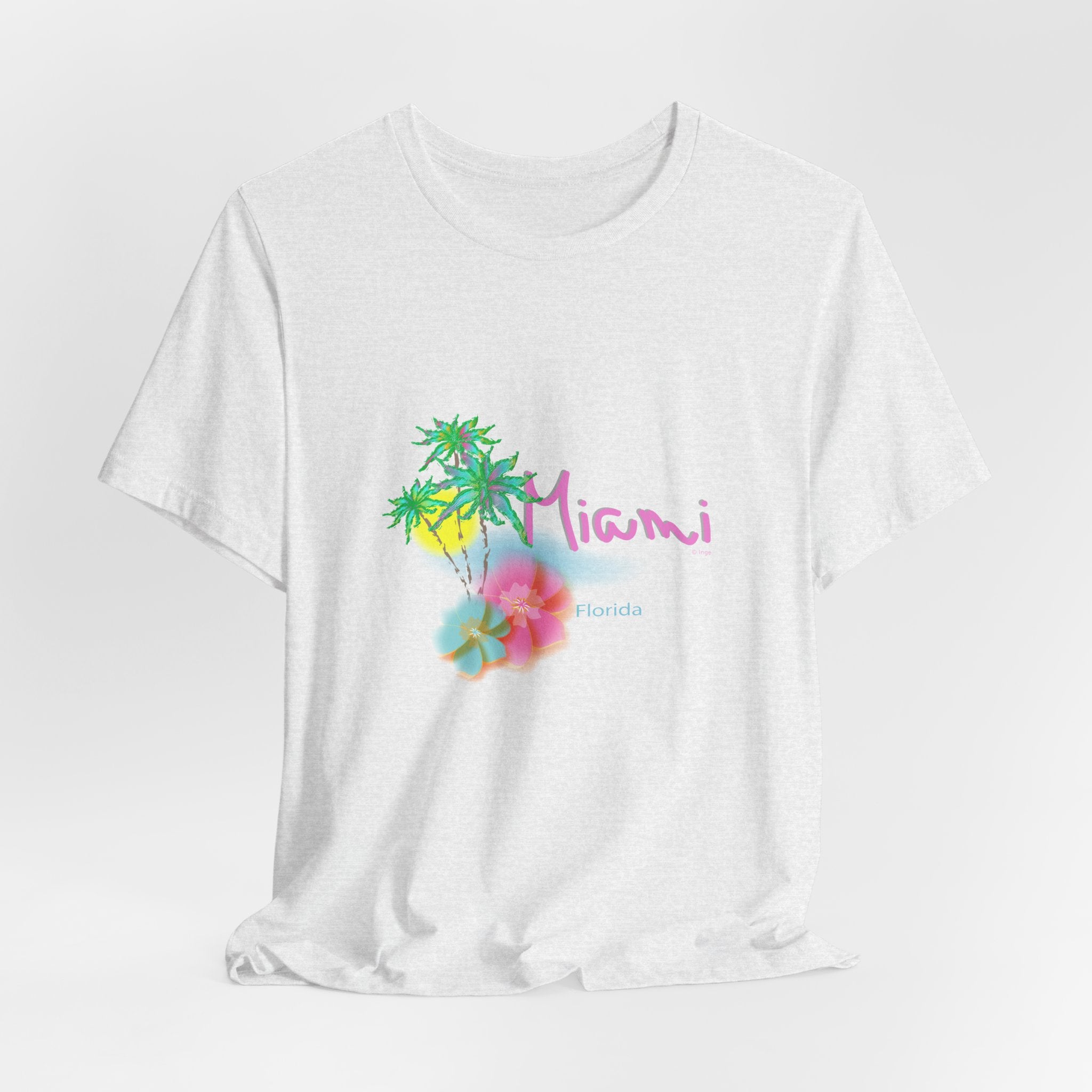 MIAMI, Florida Palm Sunset Graphic Unisex Jersey Short Sleeve Tee