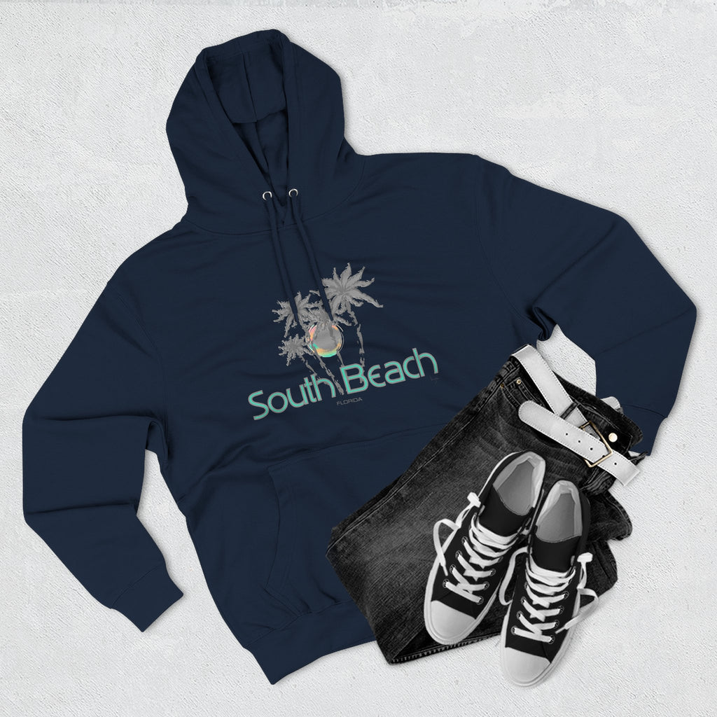 South Beach Miami Palm Tree Graphic Unisex Hoodie