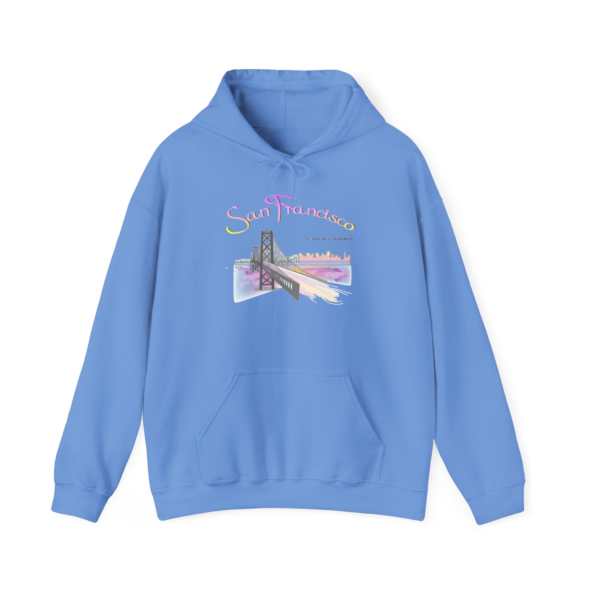 San Francisco Rainbow Bridge Graphic Hoodie - Unisex Heavy Blend™ Hooded Sweatshirt