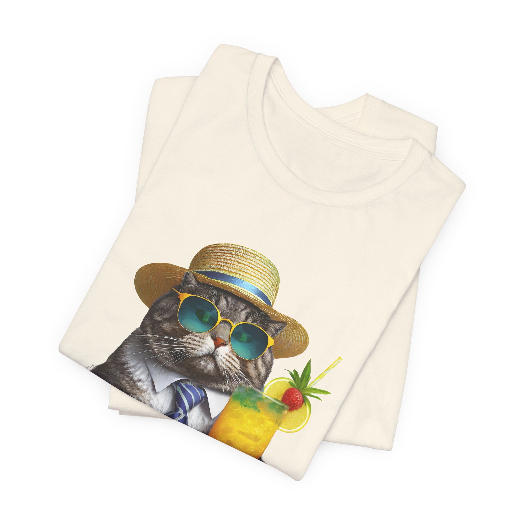 Happy Hour Cat Graphic Tee