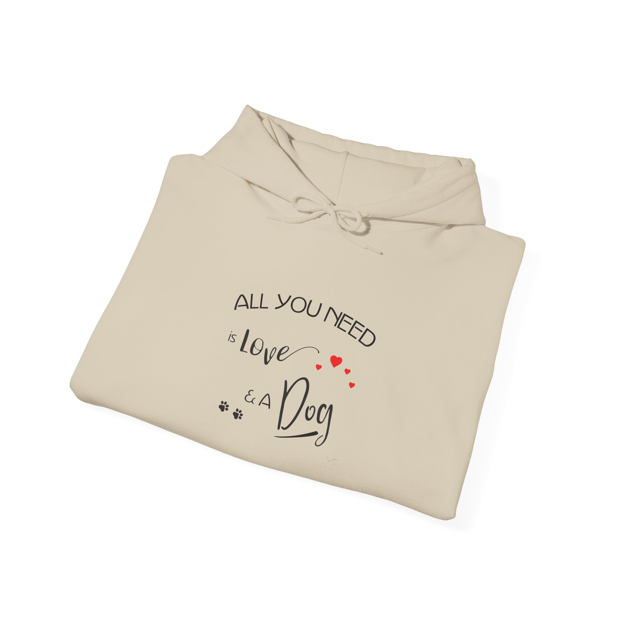 All You Need Is Love and a Dog Graphic Hoodie - Unisex Heavy Blend™ Hooded Sweatshirt