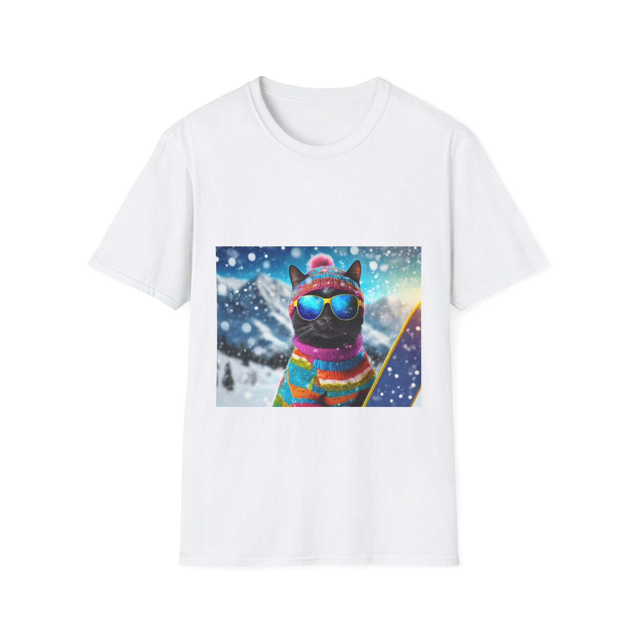 Cool Snow Cat Graphic Tee