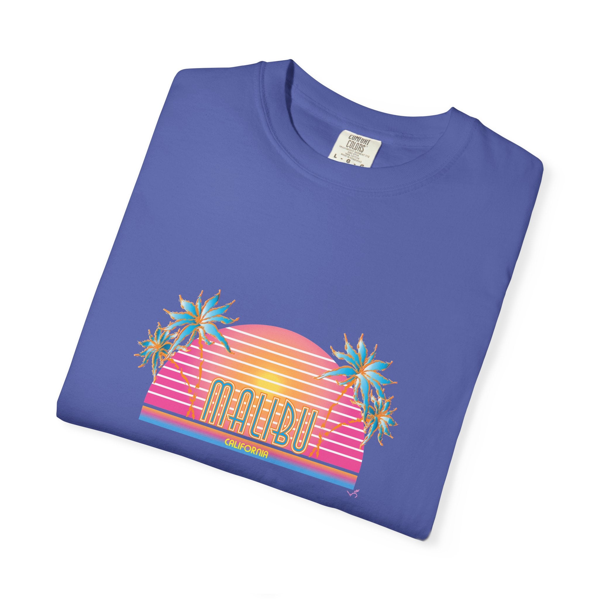 Striking Malibu California Graphic Unisex Garment-Dyed T-shirt