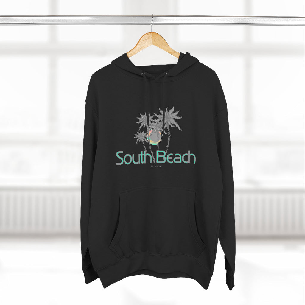 South Beach Miami Palm Tree Graphic Unisex Hoodie