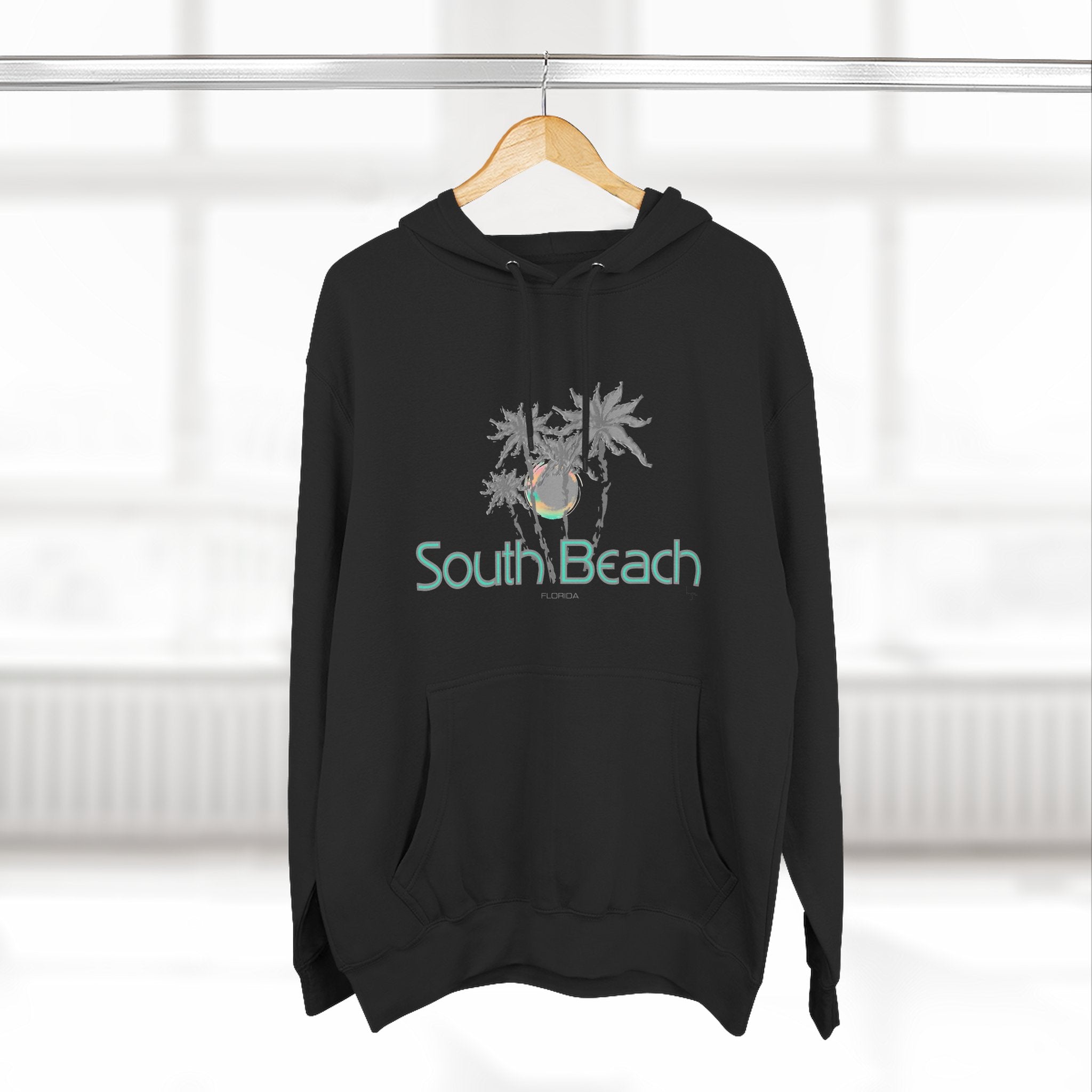 South Beach Miami Palm Tree Graphic Unisex Hoodie