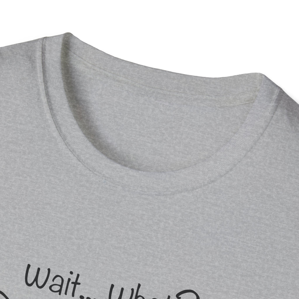 Wait, What? Funny Cat Graphic T-Shirt with Bow Tie