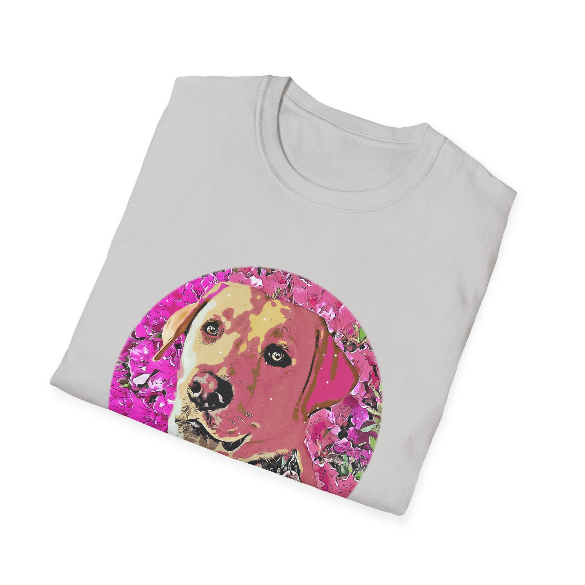 Labrador Retriever Floral Graphic T-Shirt for Dog Lovers