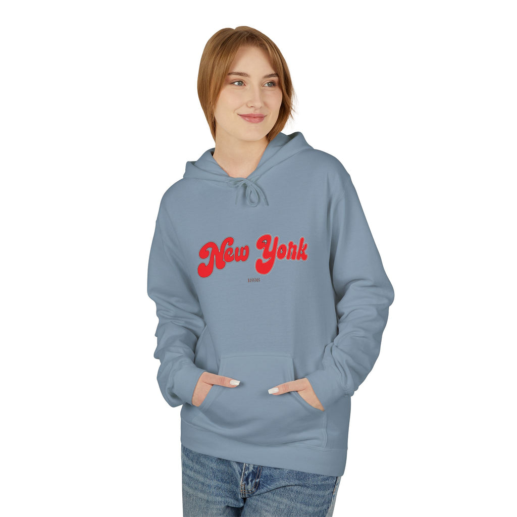 New York 1898 Retro Typography Hoodie
