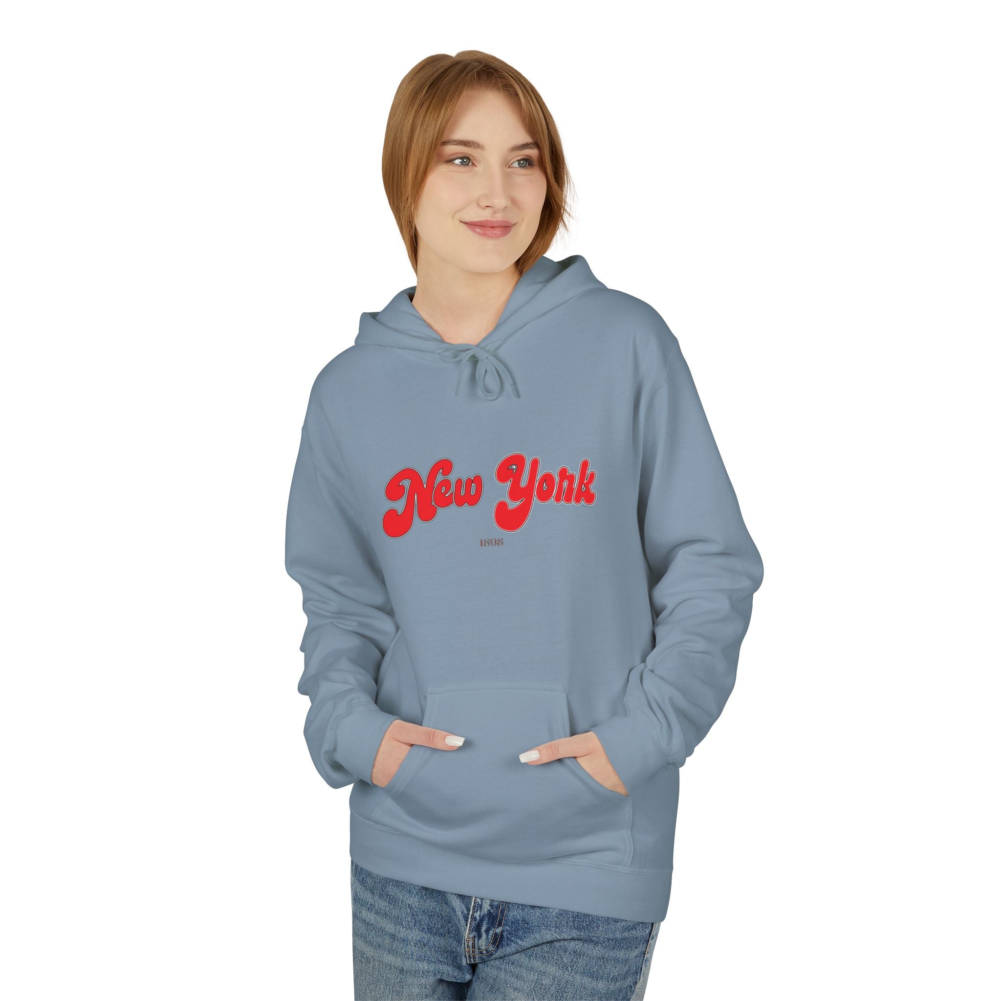 New York 1898 Retro Typography Hoodie