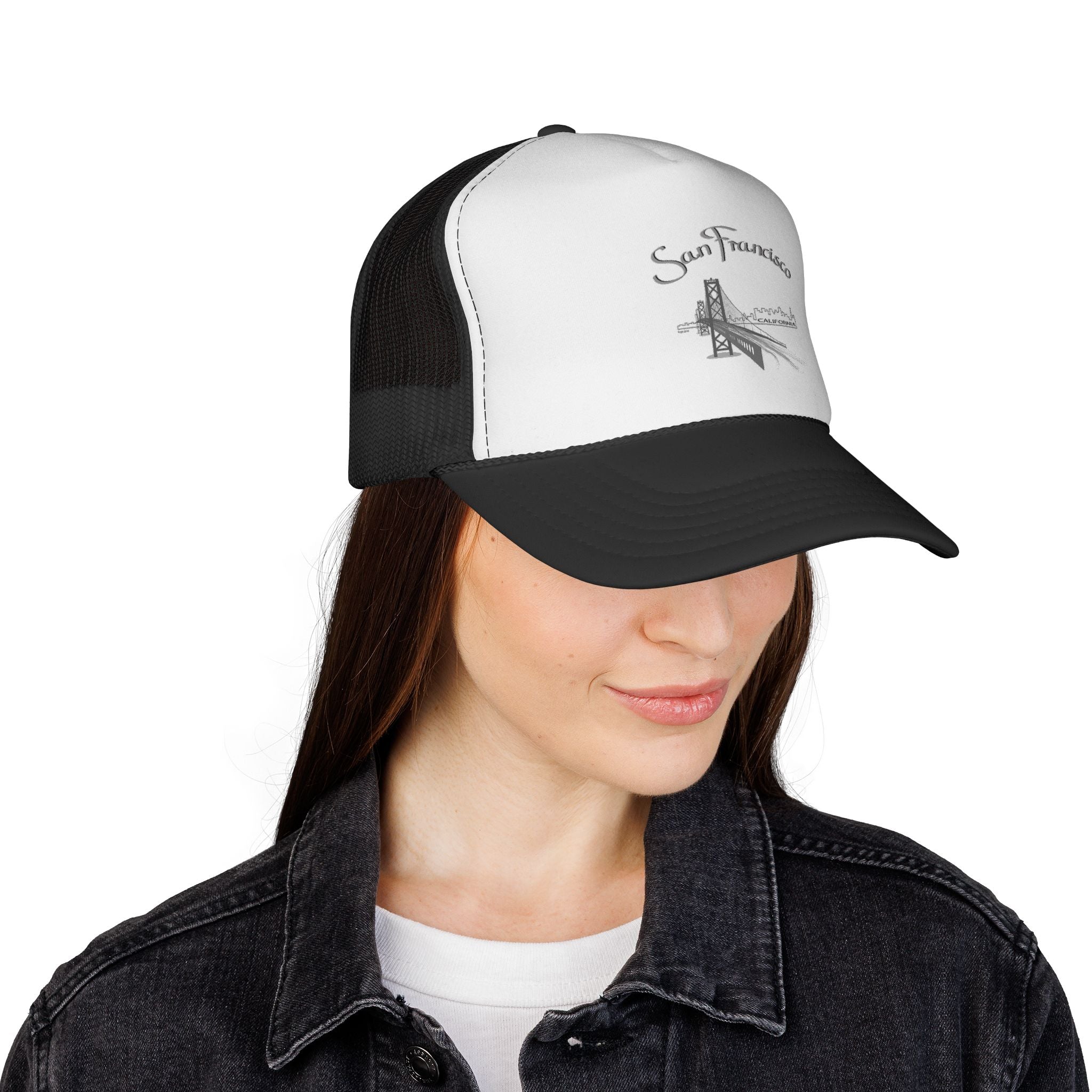 San Francisco Golden Gate Bridge Graphic Trucker Caps